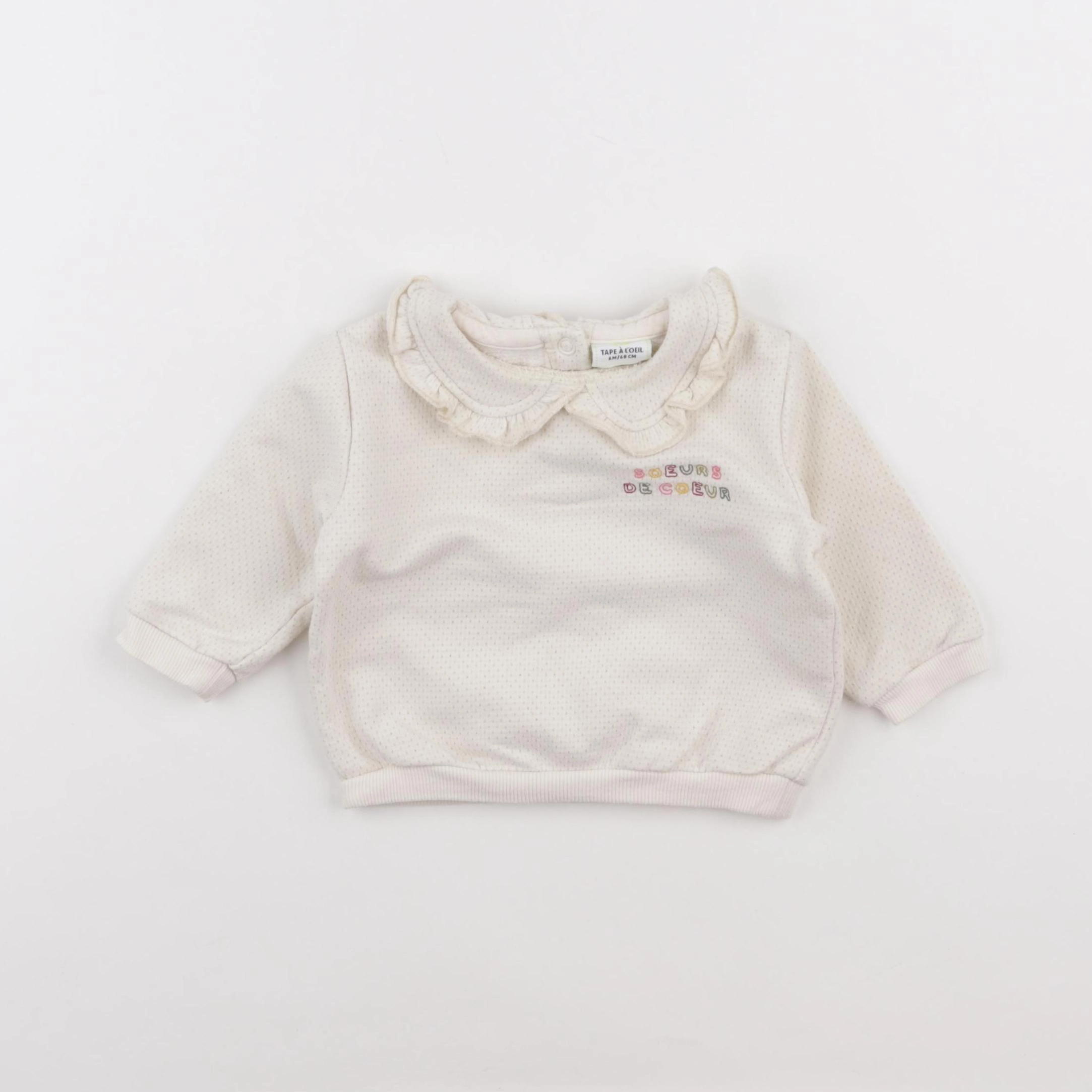 Tape à l'oeil - sweat beige - 6 mois