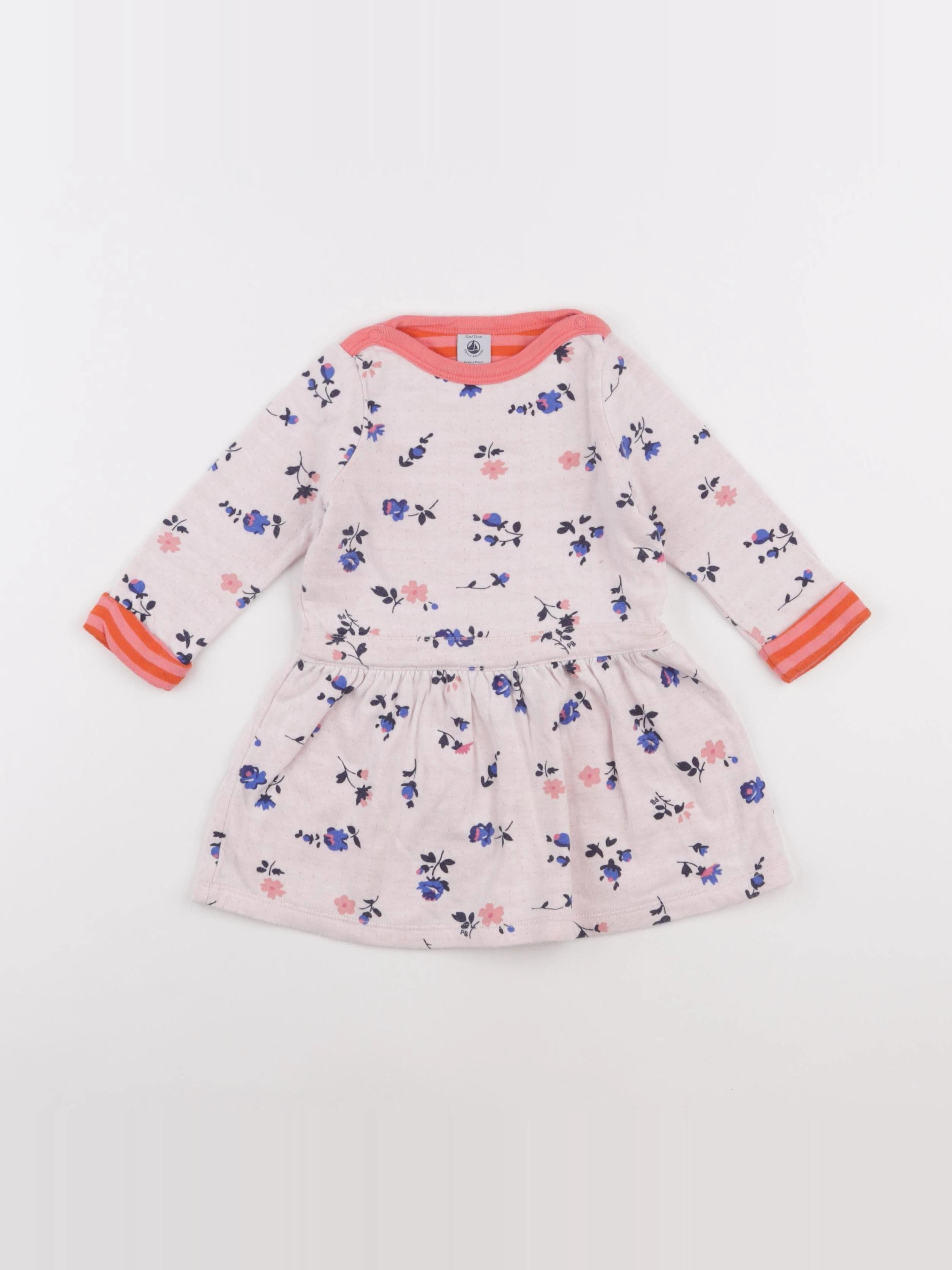 Petit Bateau - robe rose - 12 mois