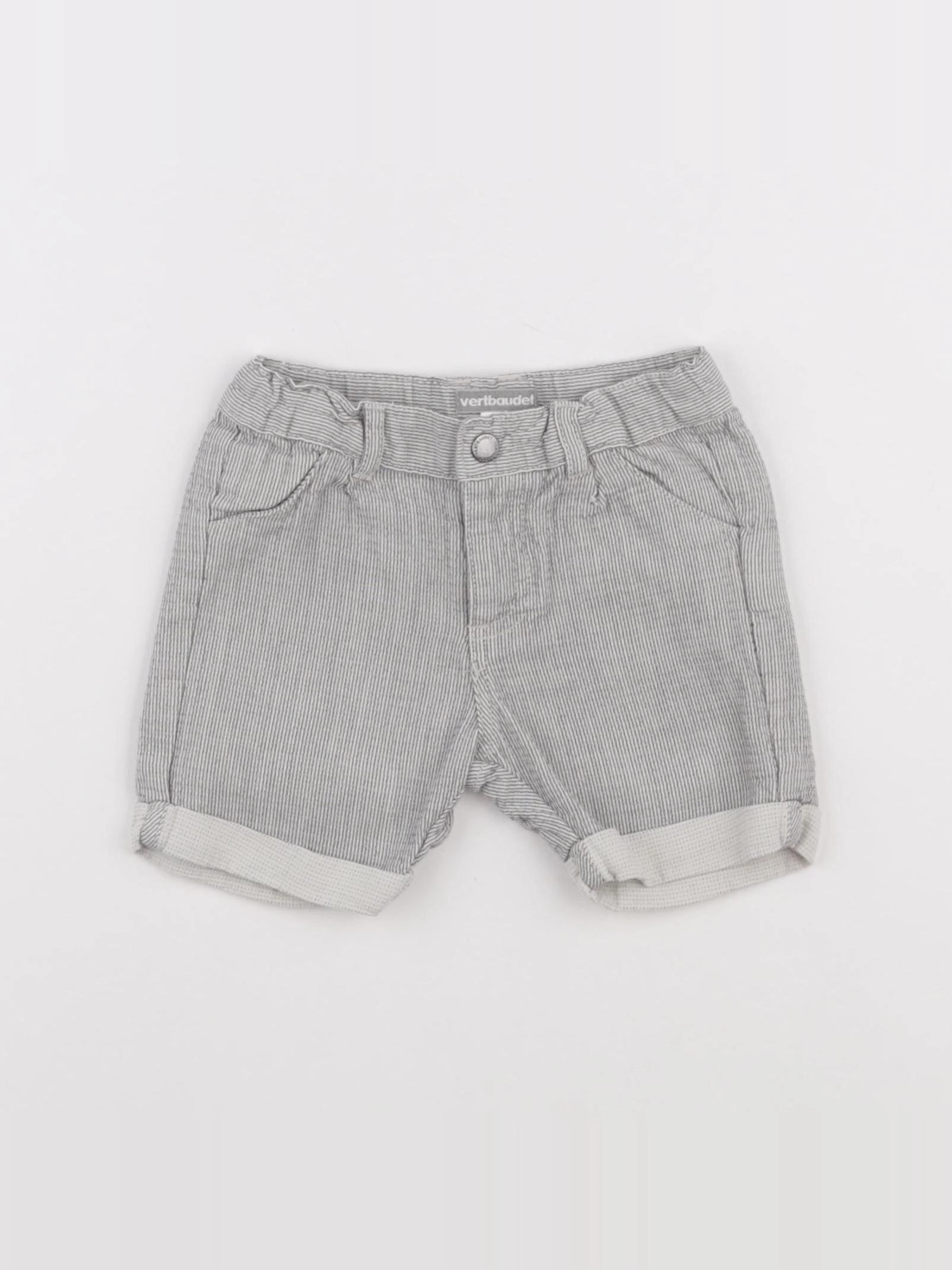 Vertbaudet - short gris - 12 mois