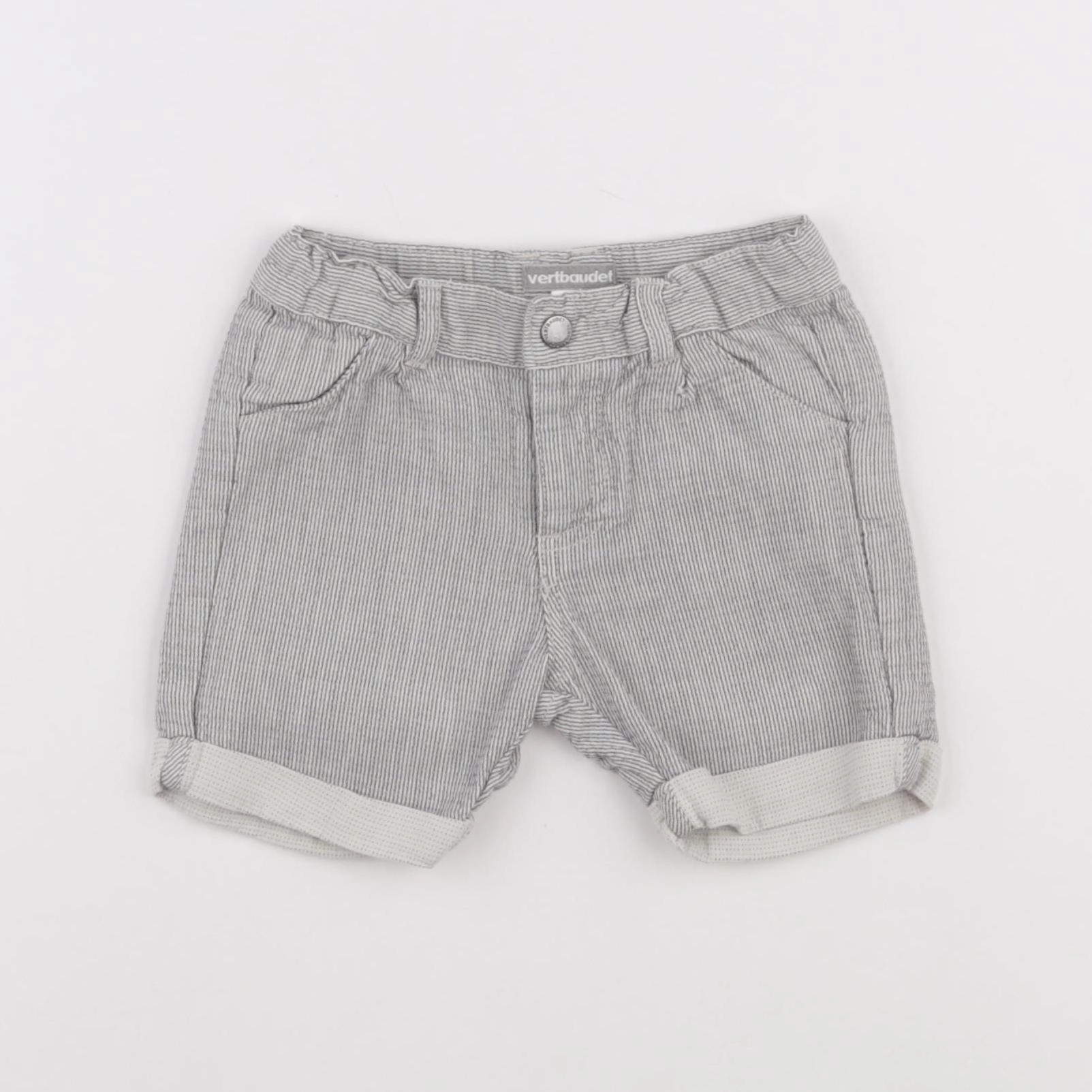 Vertbaudet - short gris - 12 mois