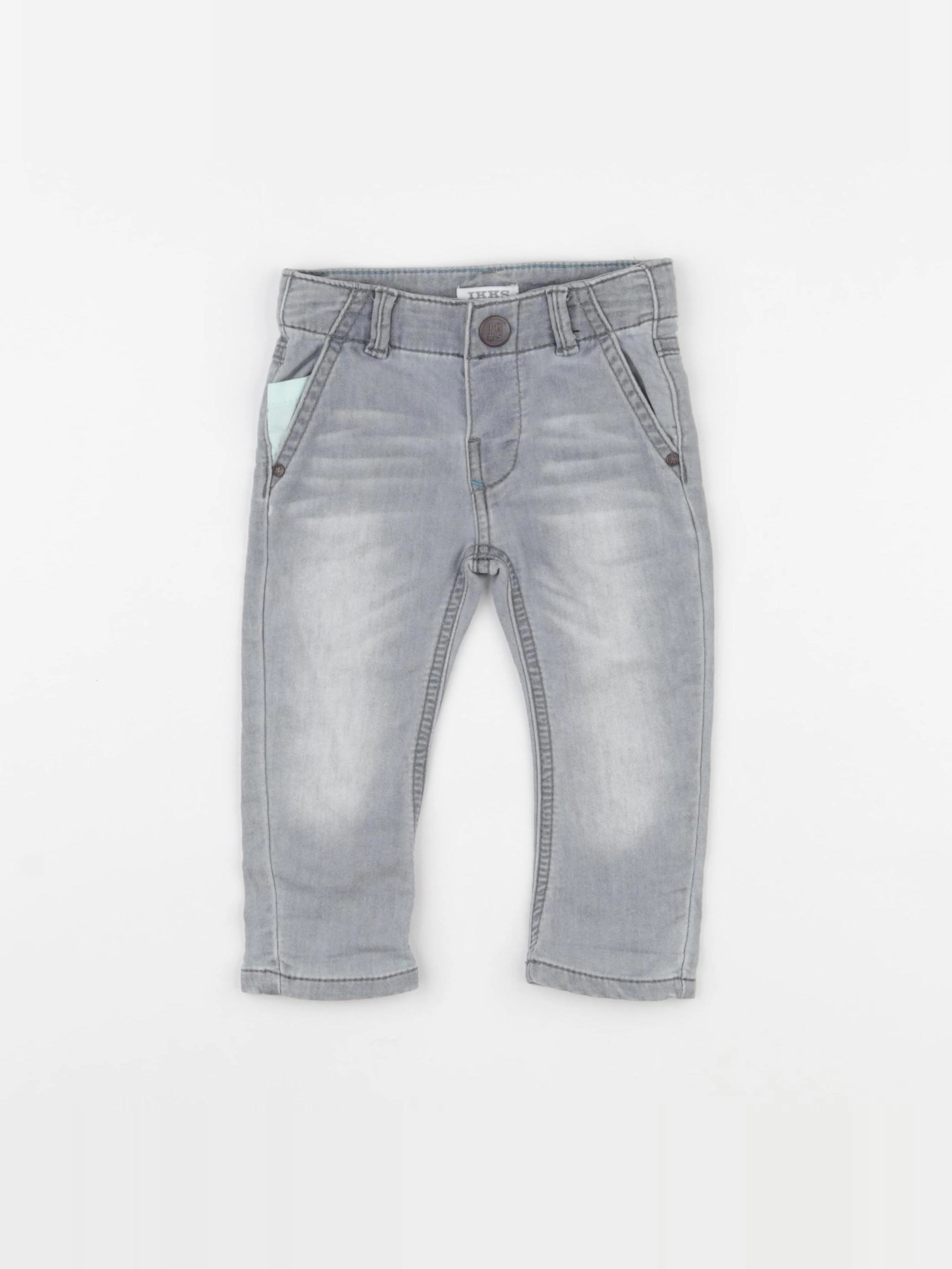 IKKS - jean gris - 6 mois