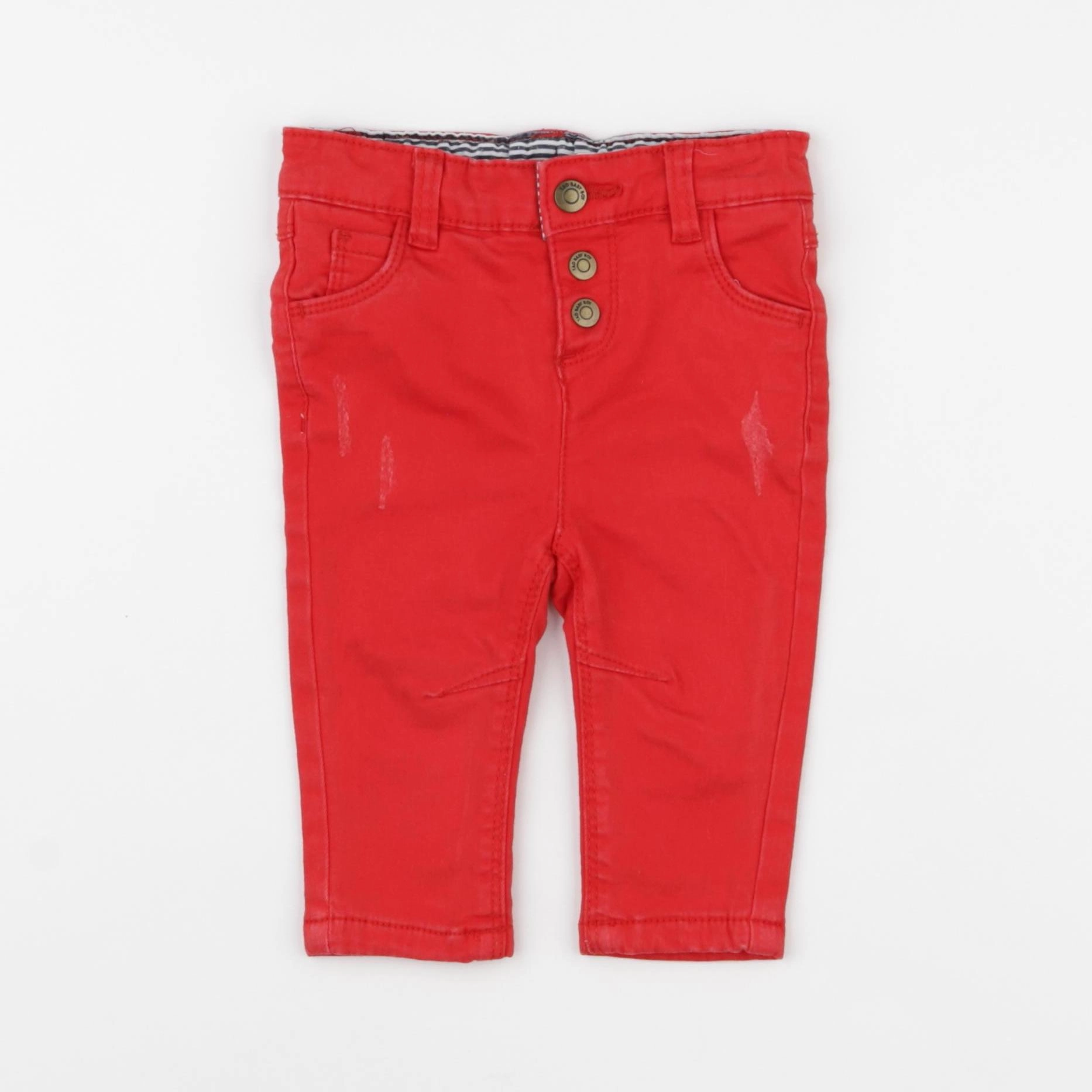 Tape à l'oeil - pantalon doublé rouge - 6 mois