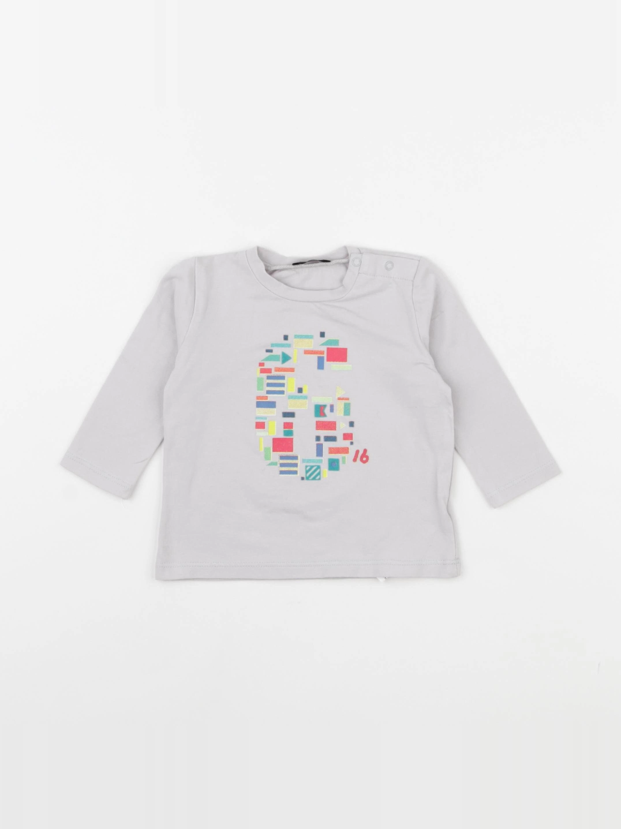 IKKS - tee-shirt gris - 6 mois