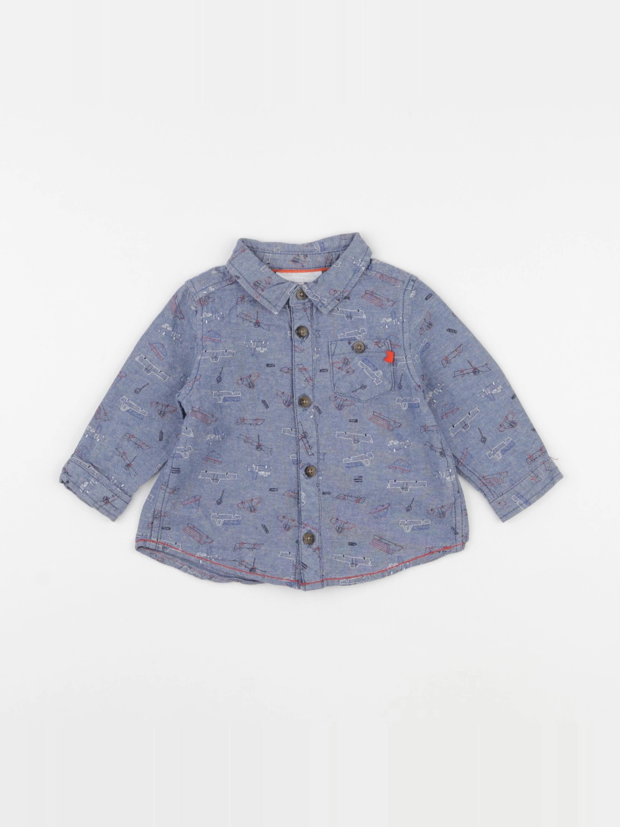 Cadet Rousselle - chemise bleu - 6 mois
