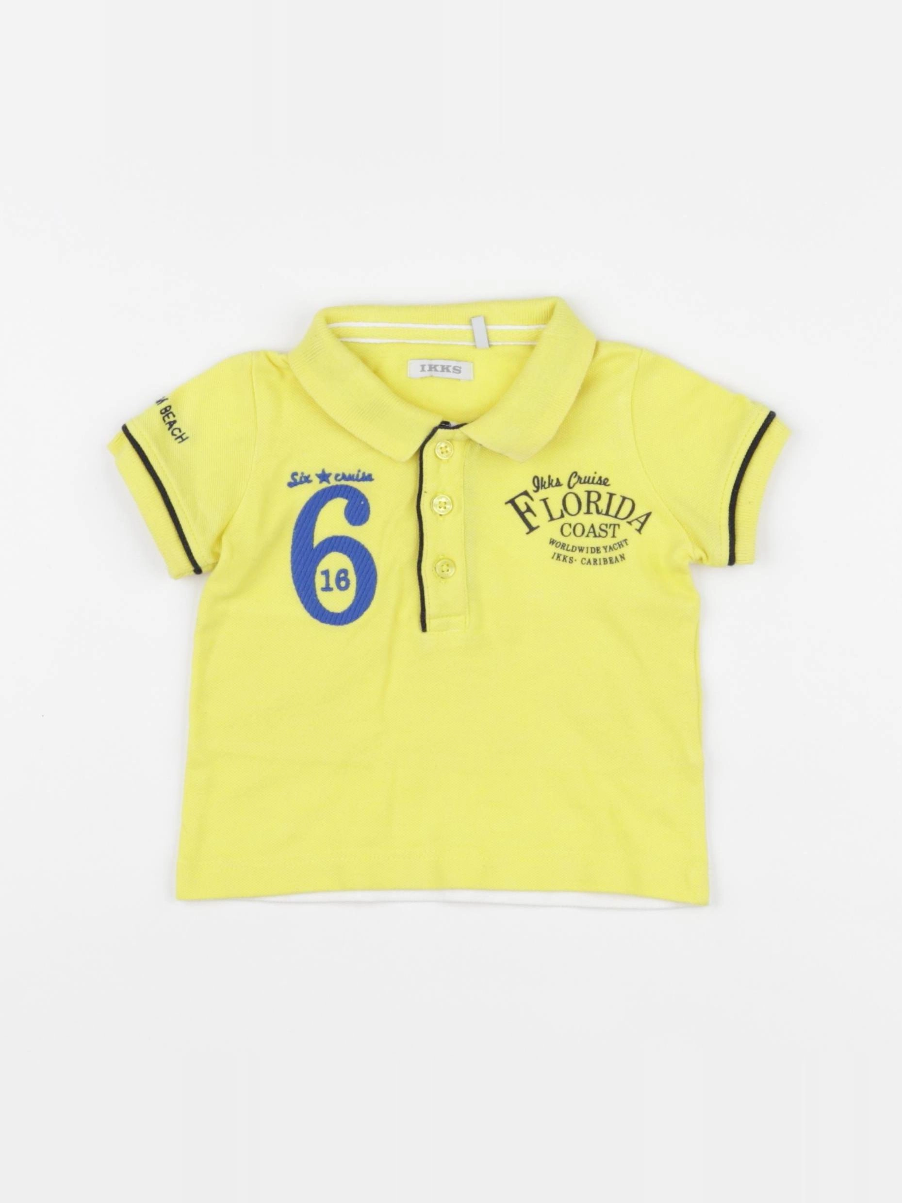 IKKS - polo imprimé au dos jaune - 6 mois