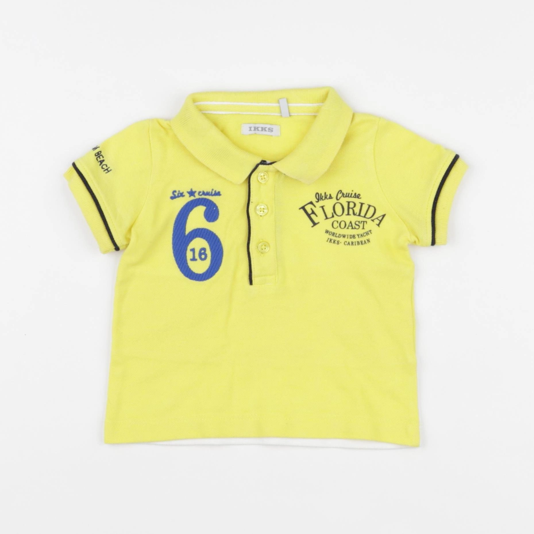 IKKS - polo imprimé au dos jaune - 6 mois