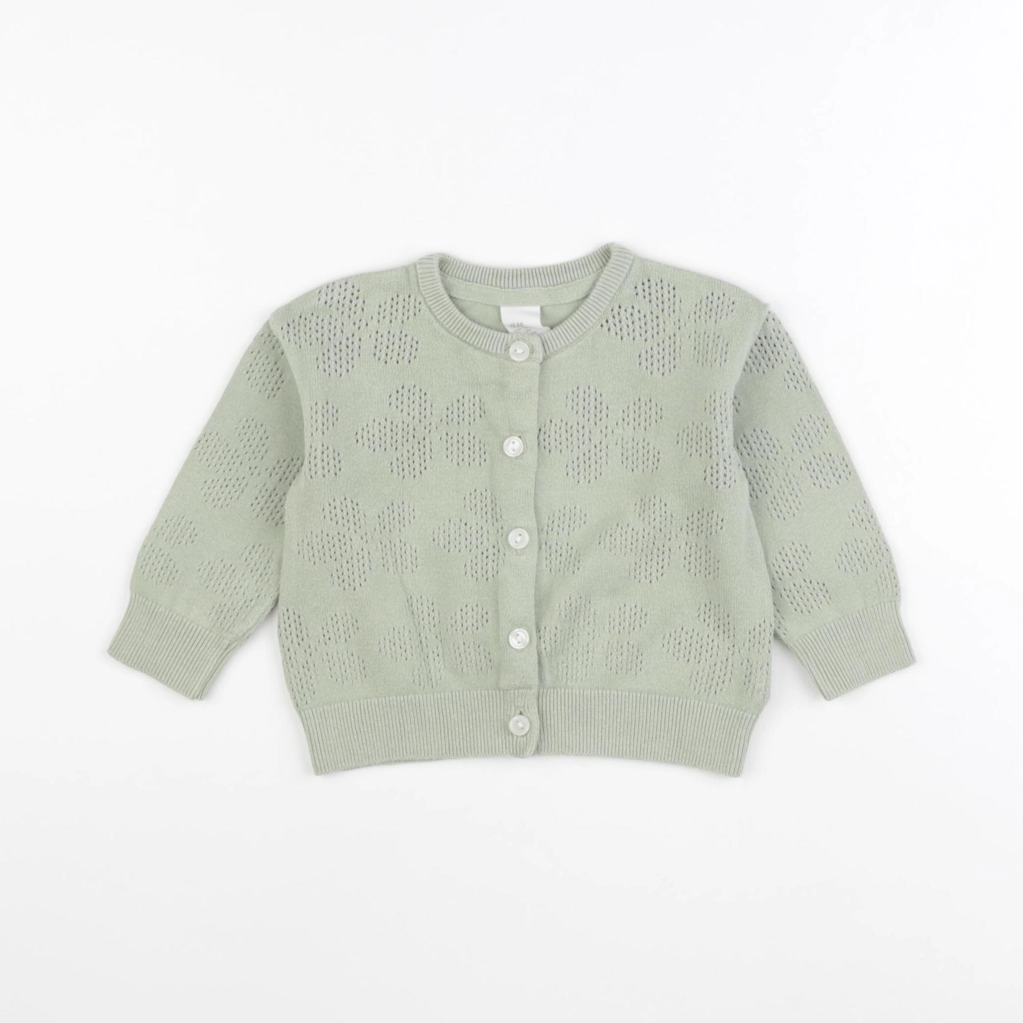 H&M - gilet vert - 6/9 mois