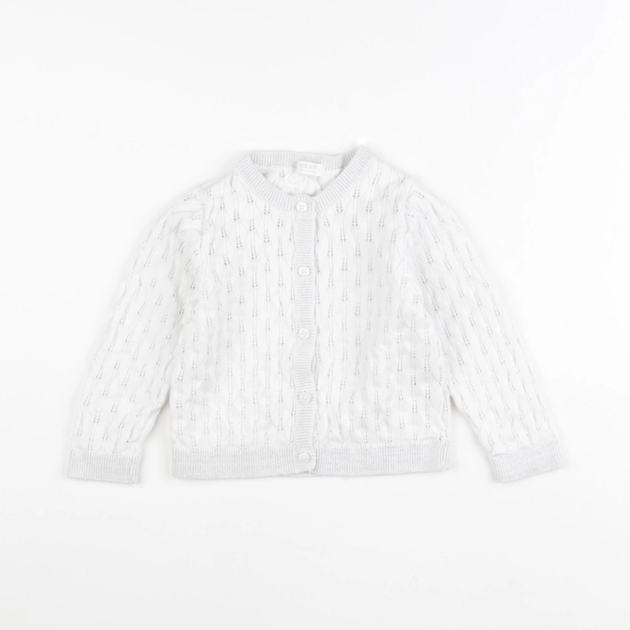 Next - gilet blanc - 18/24 mois