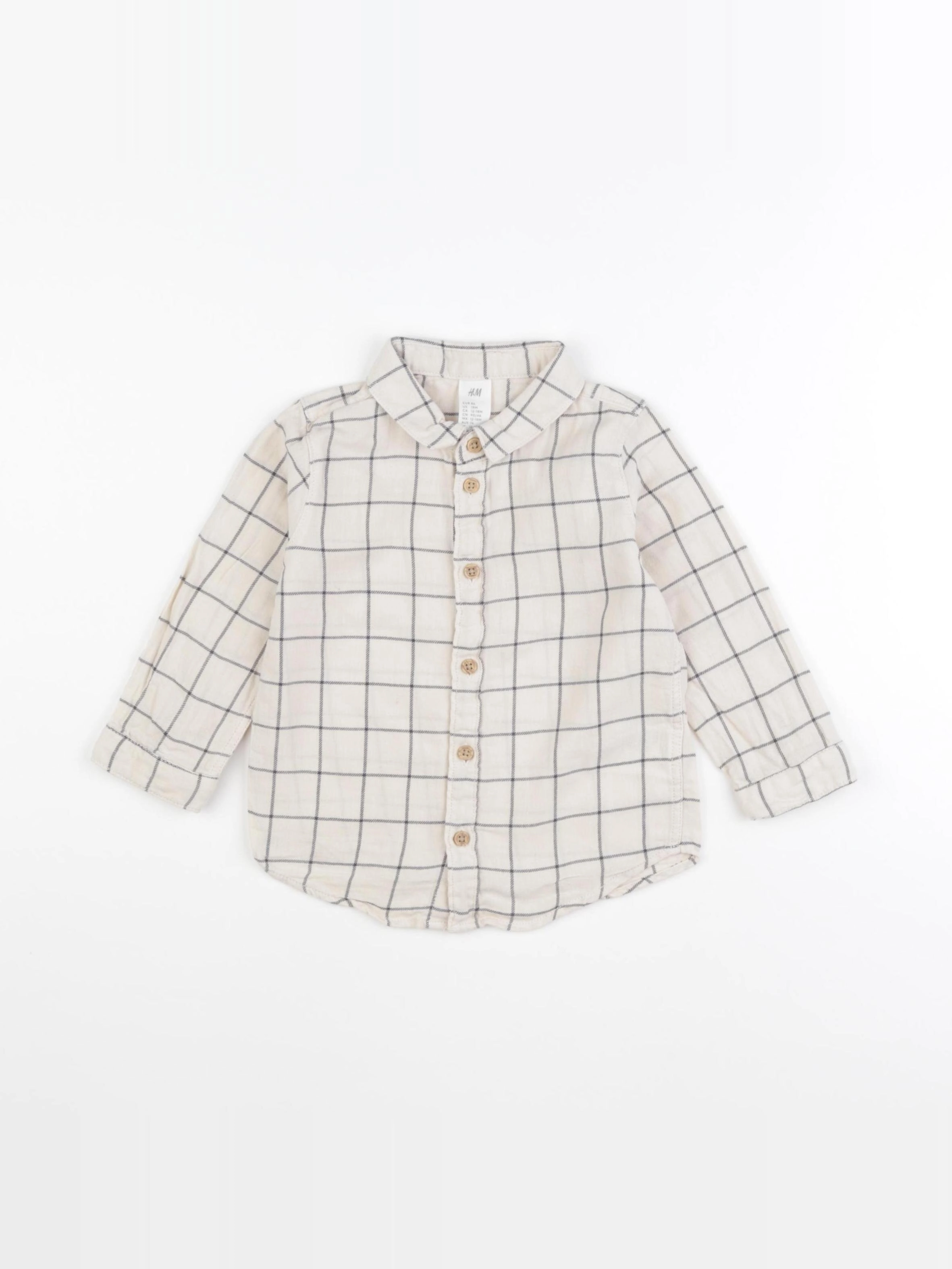 H&M - chemise beige - 12/18 mois