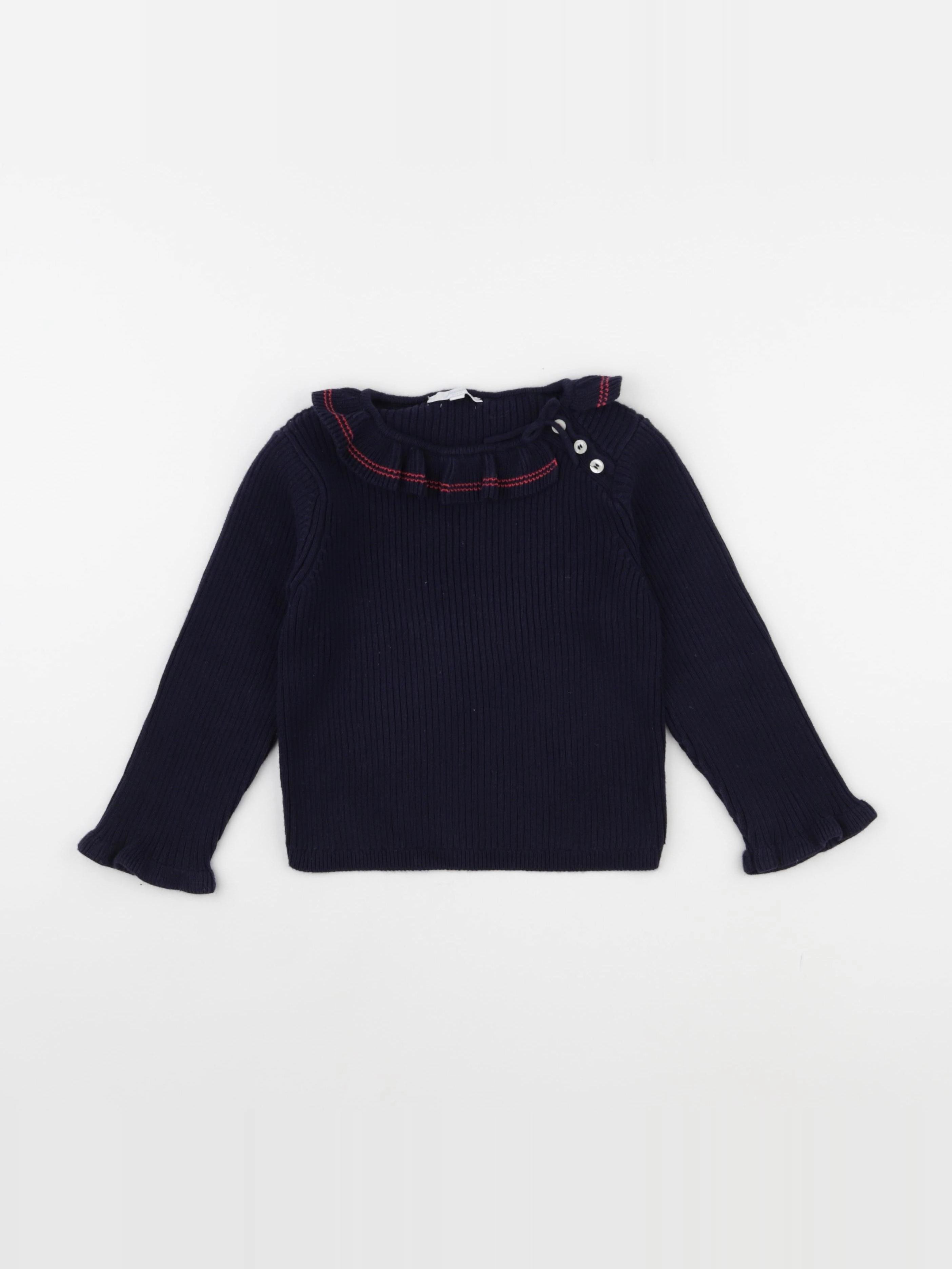 Jacadi - pull bleu - 36 mois