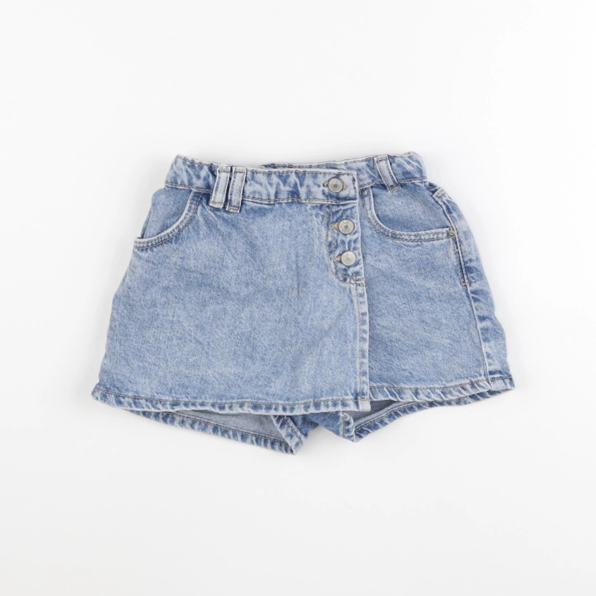 Petit Bateau - jupe short bleu - 4/5 ans