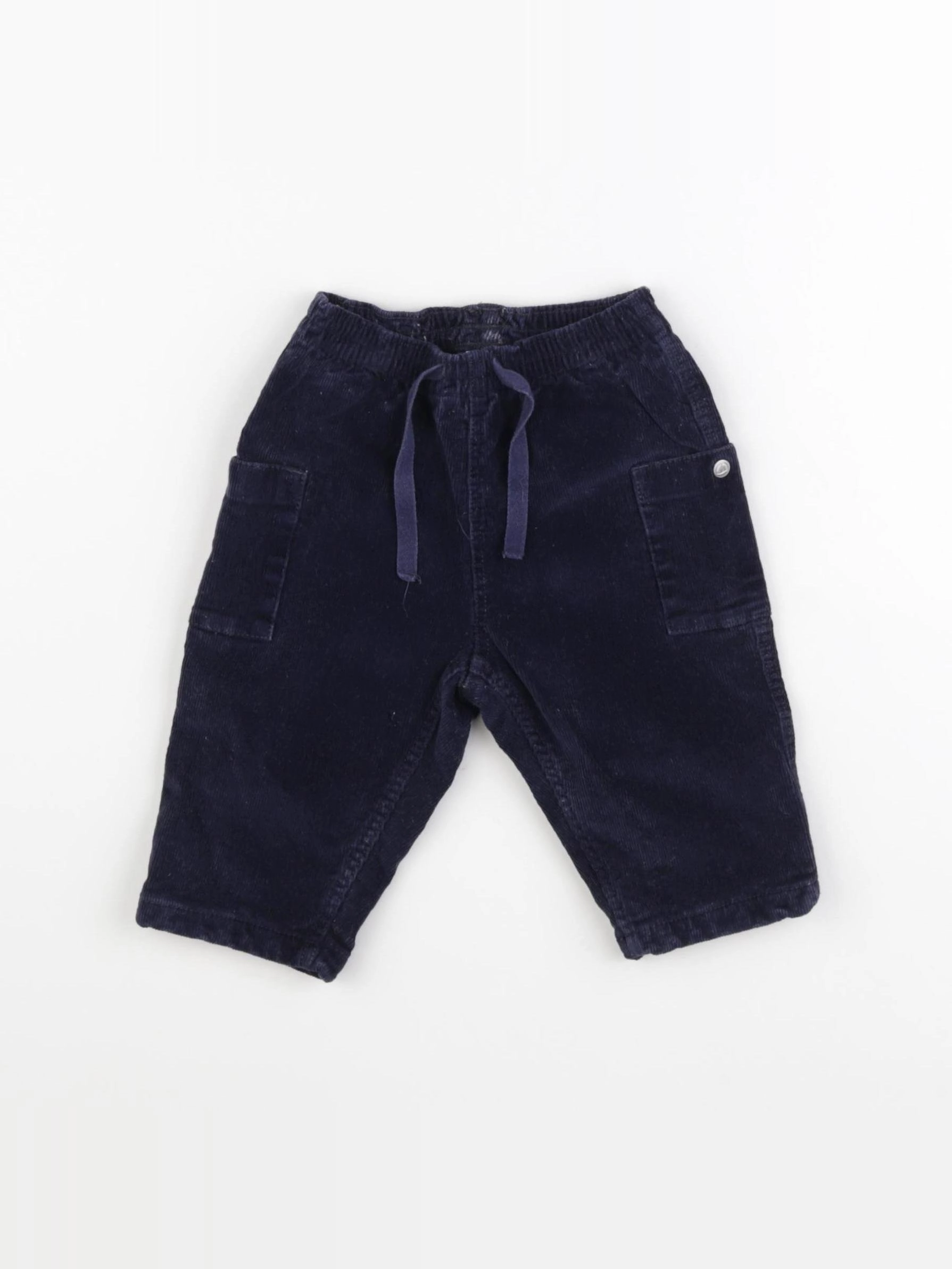 Petit Bateau - pantalon bleu - 6 mois