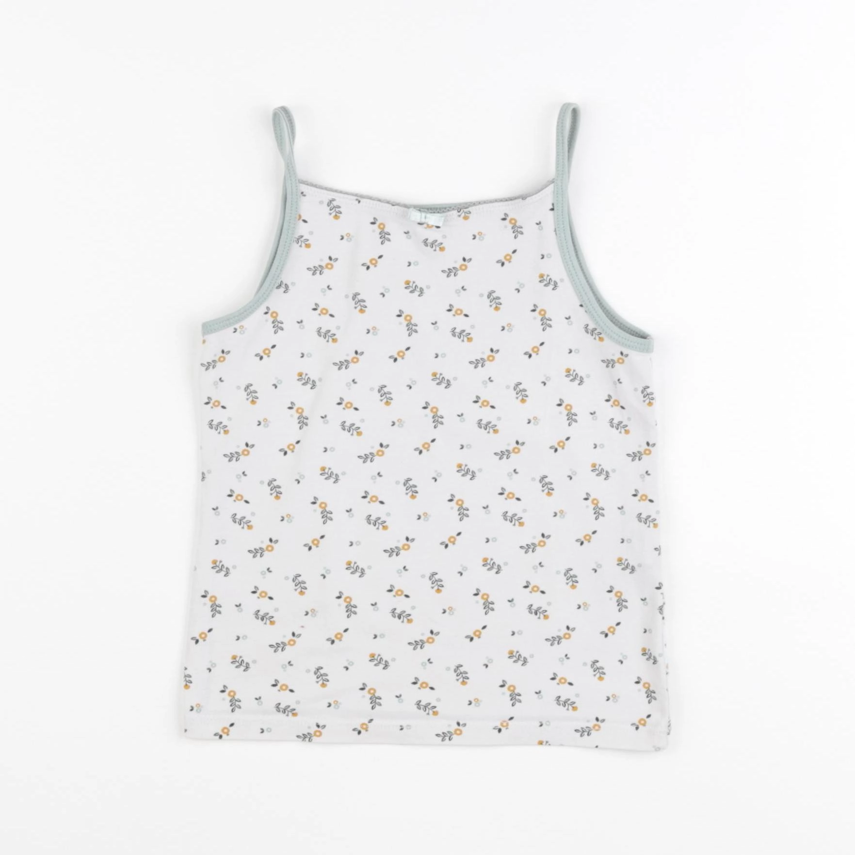 Okaidi - maillot de corps blanc, vert - 4 ans