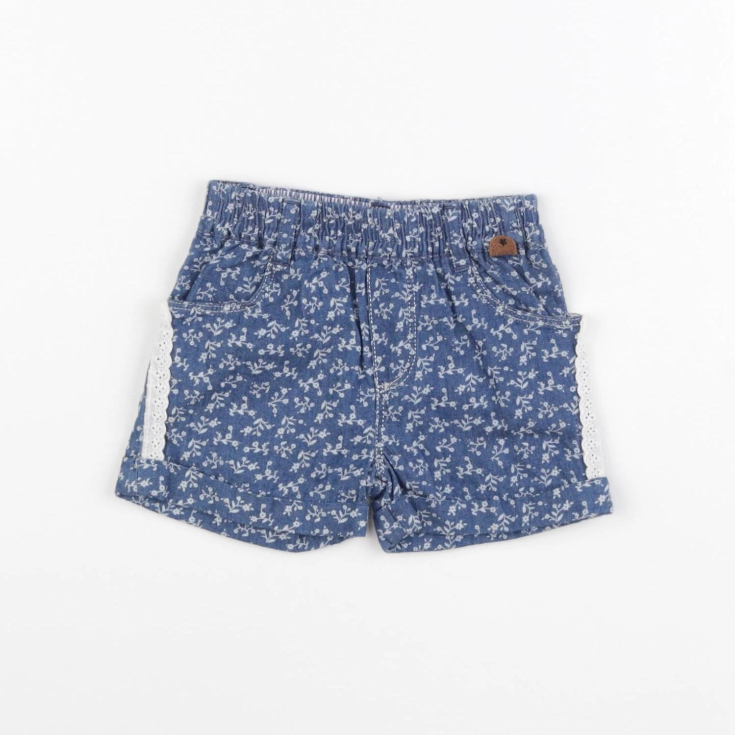 IKKS - short bleu - 3 mois