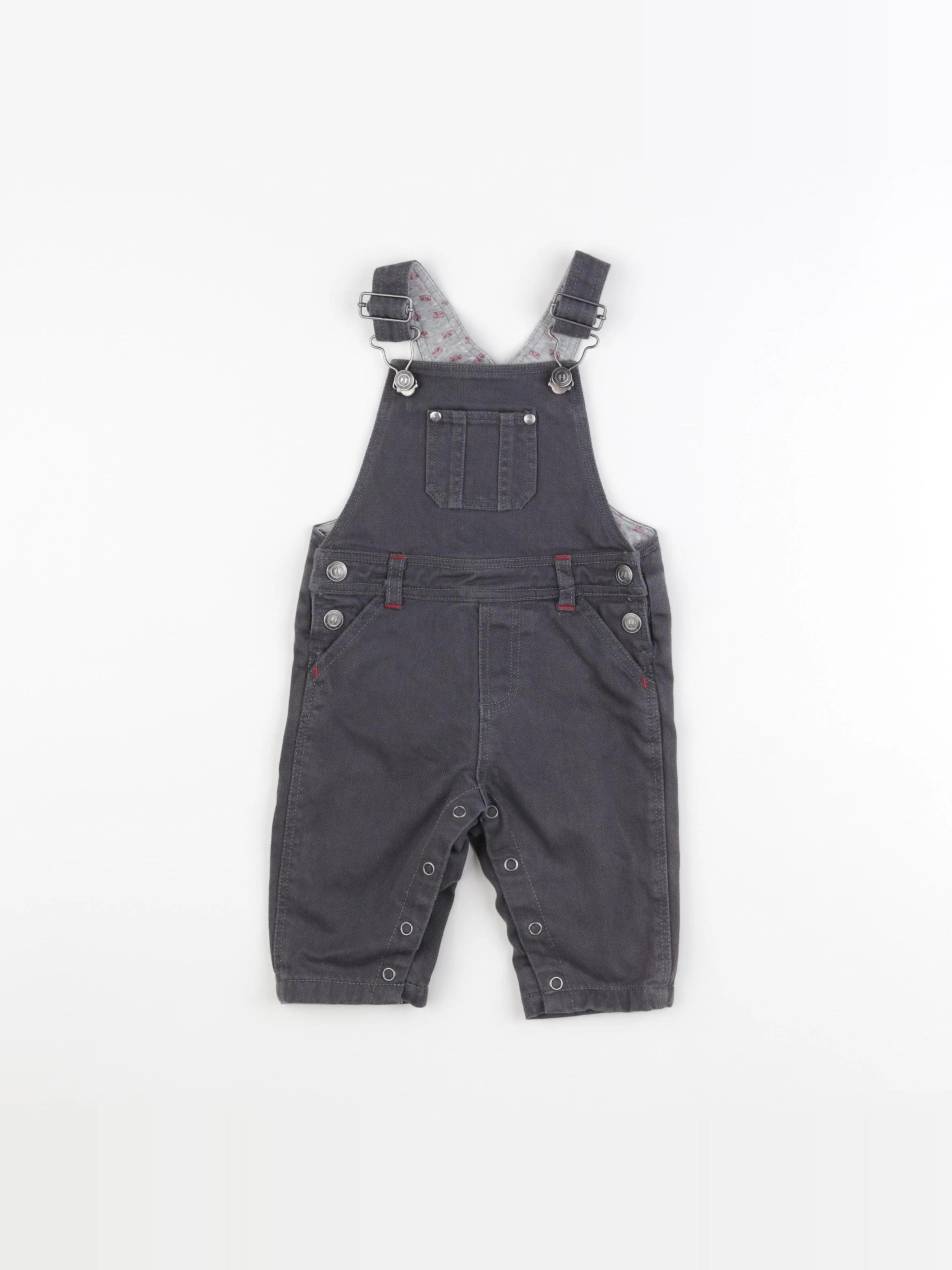 Natalys - salopette gris - 6 mois