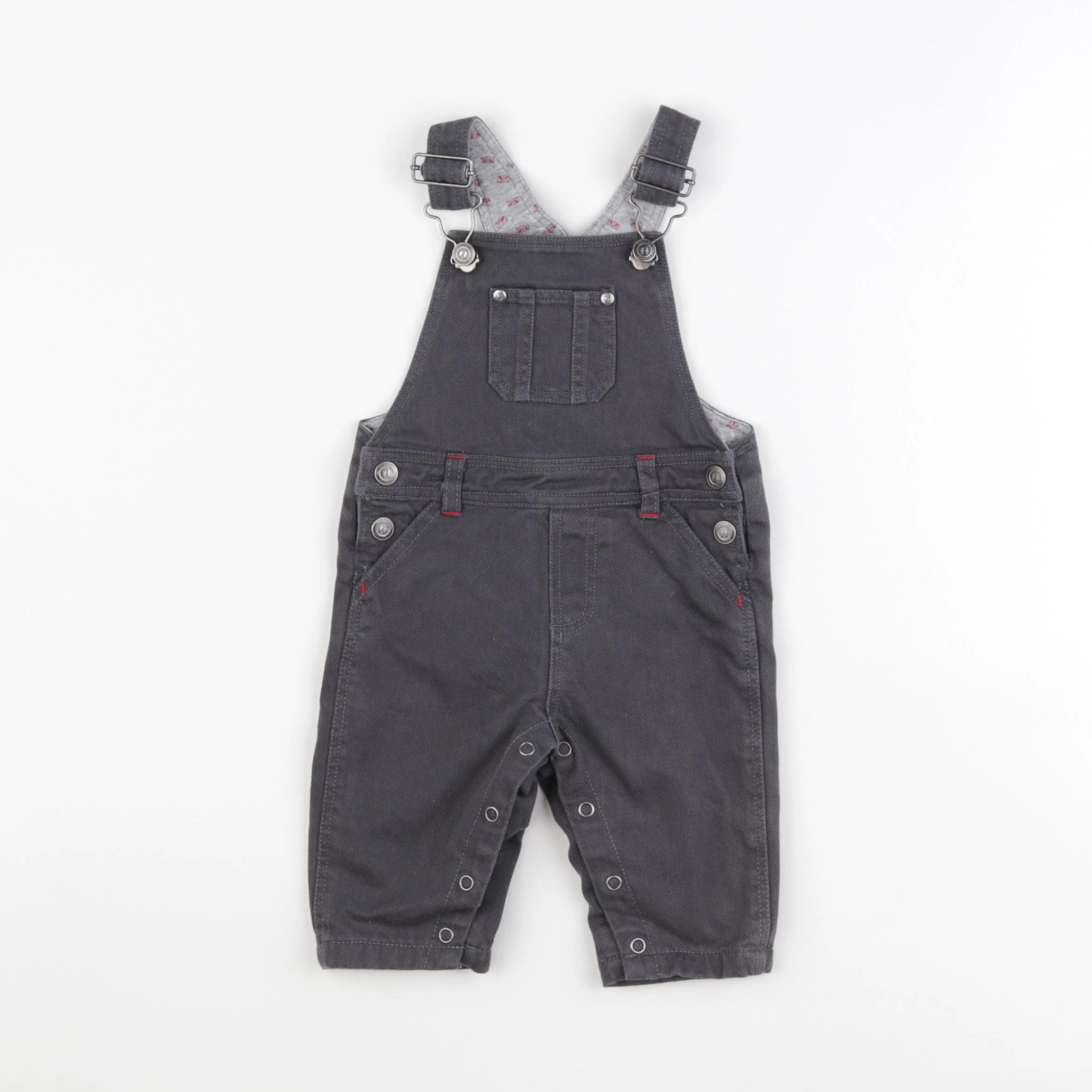 Natalys - salopette gris - 6 mois