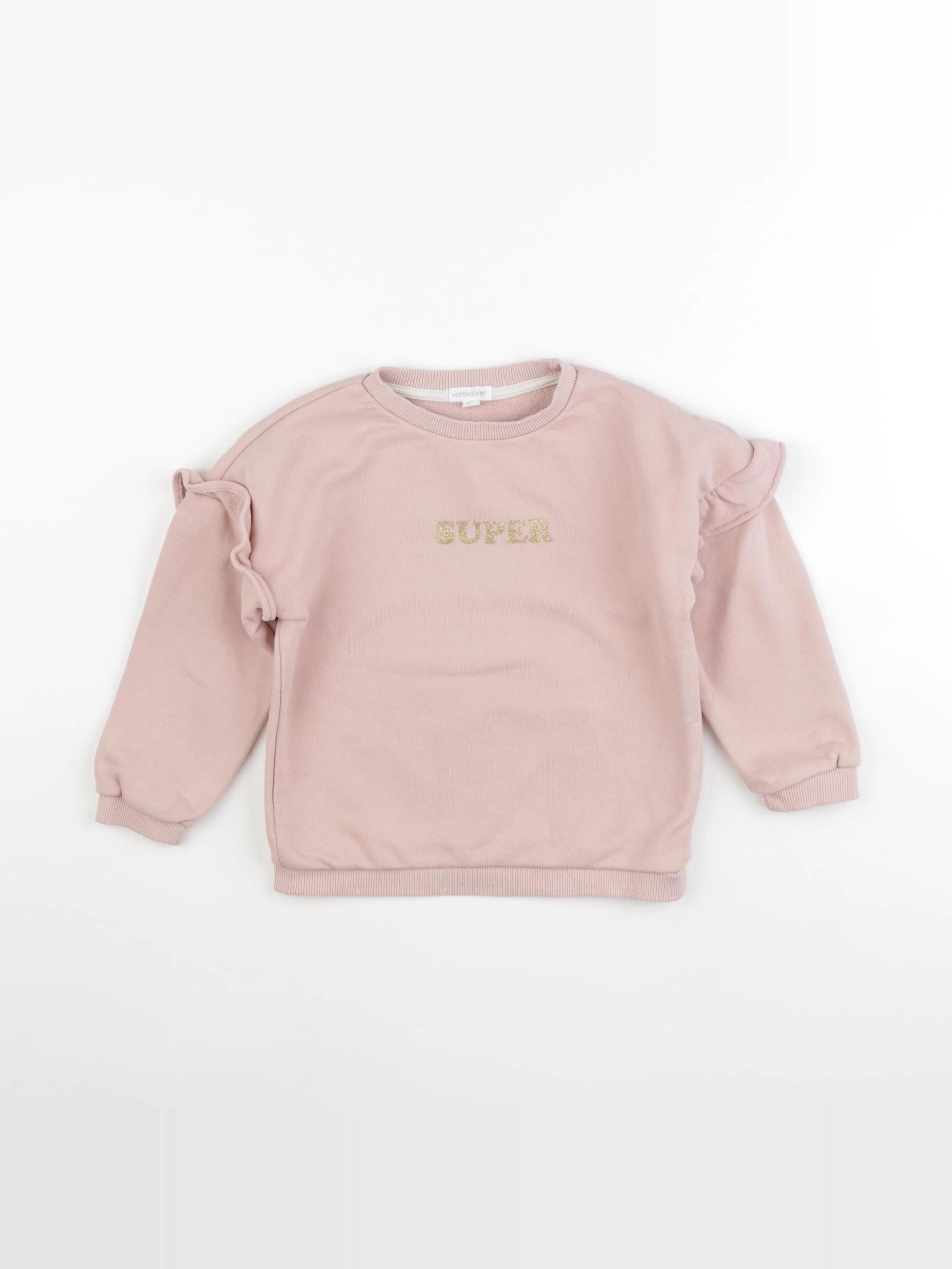 Vertbaudet - sweat rose - 4 ans