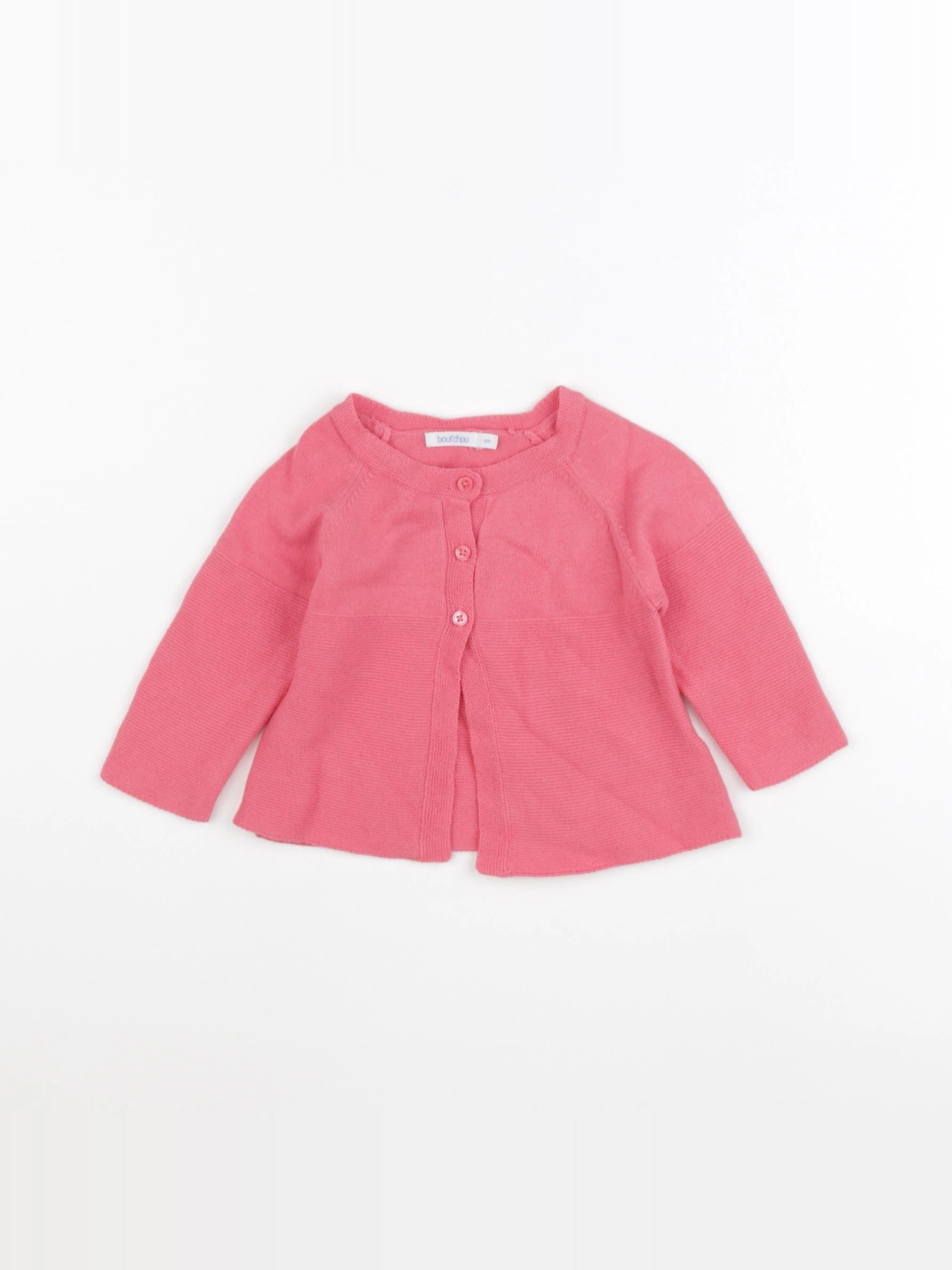 Boutchou - gilet rose - 6 mois