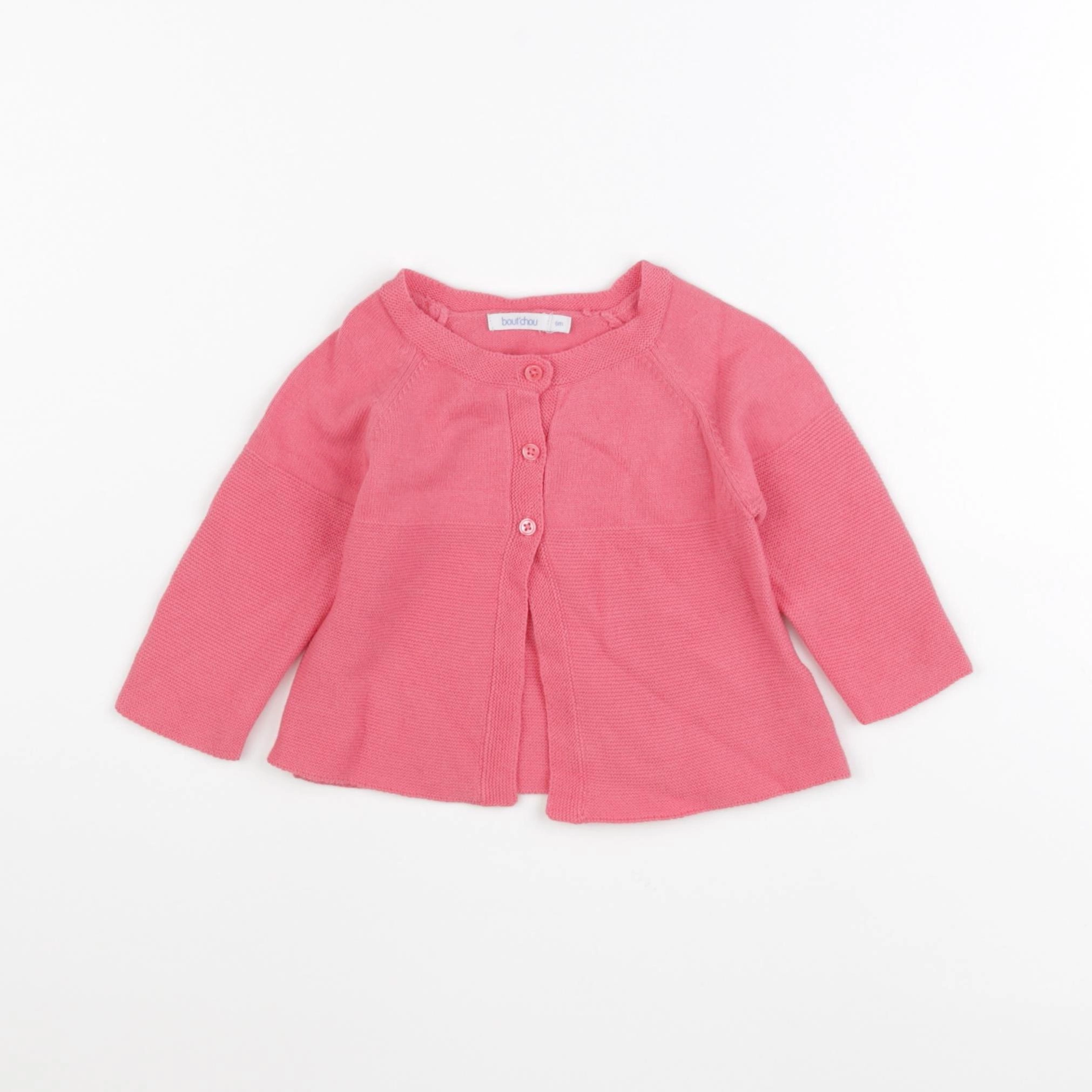 Boutchou - gilet rose - 6 mois