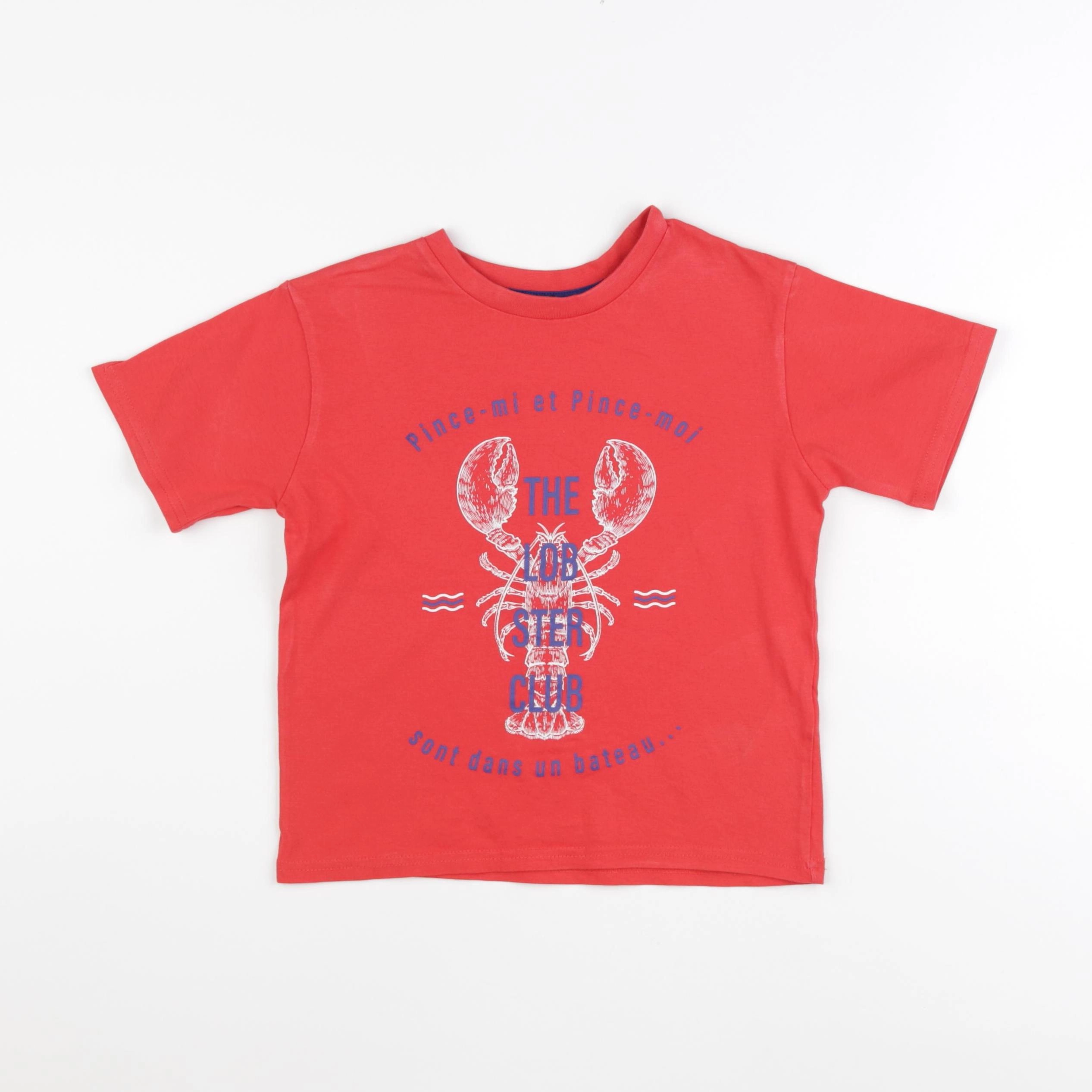 Vertbaudet - tee-shirt rouge - 5 ans