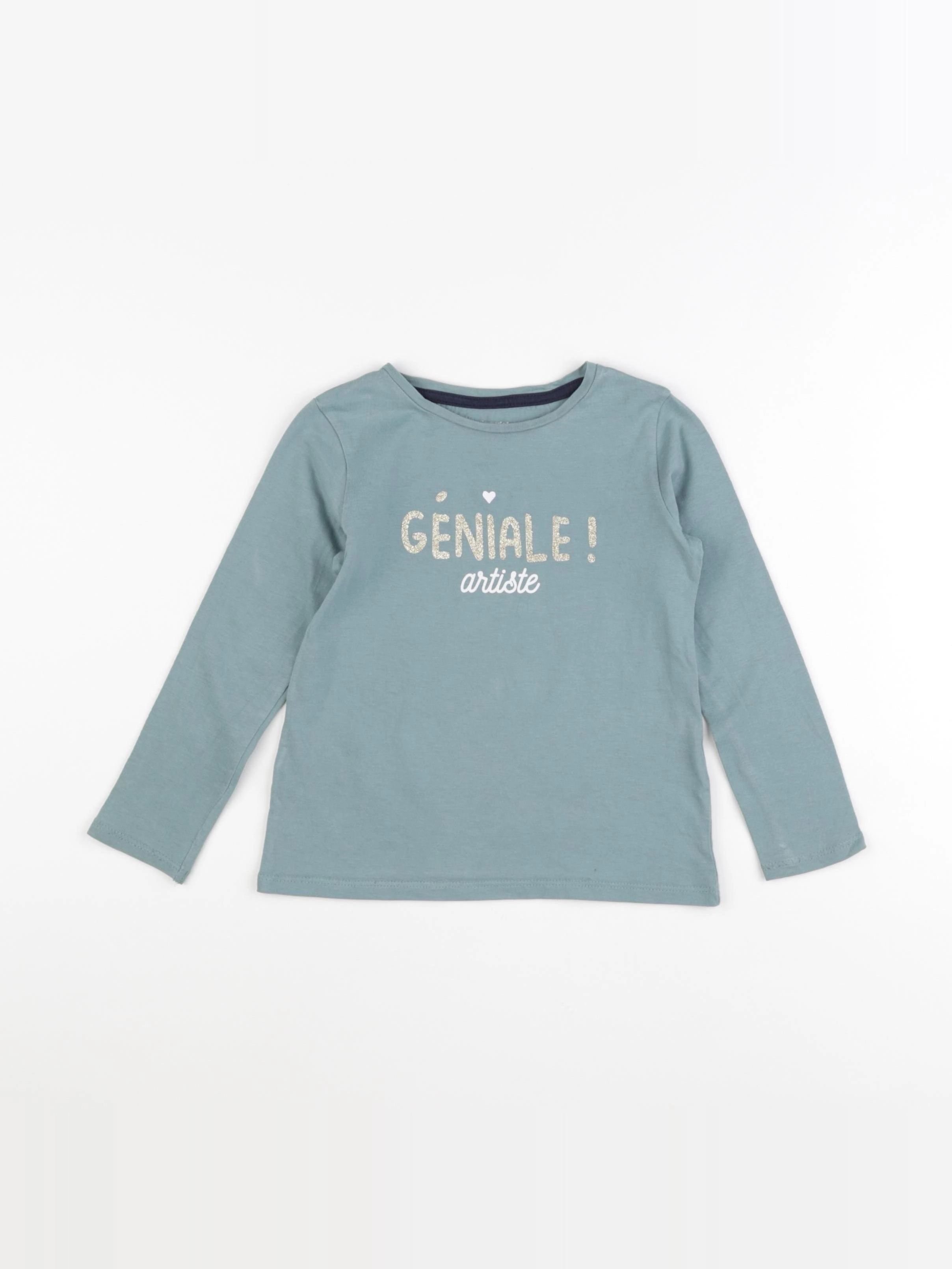 Vertbaudet - tee-shirt vert - 4 ans