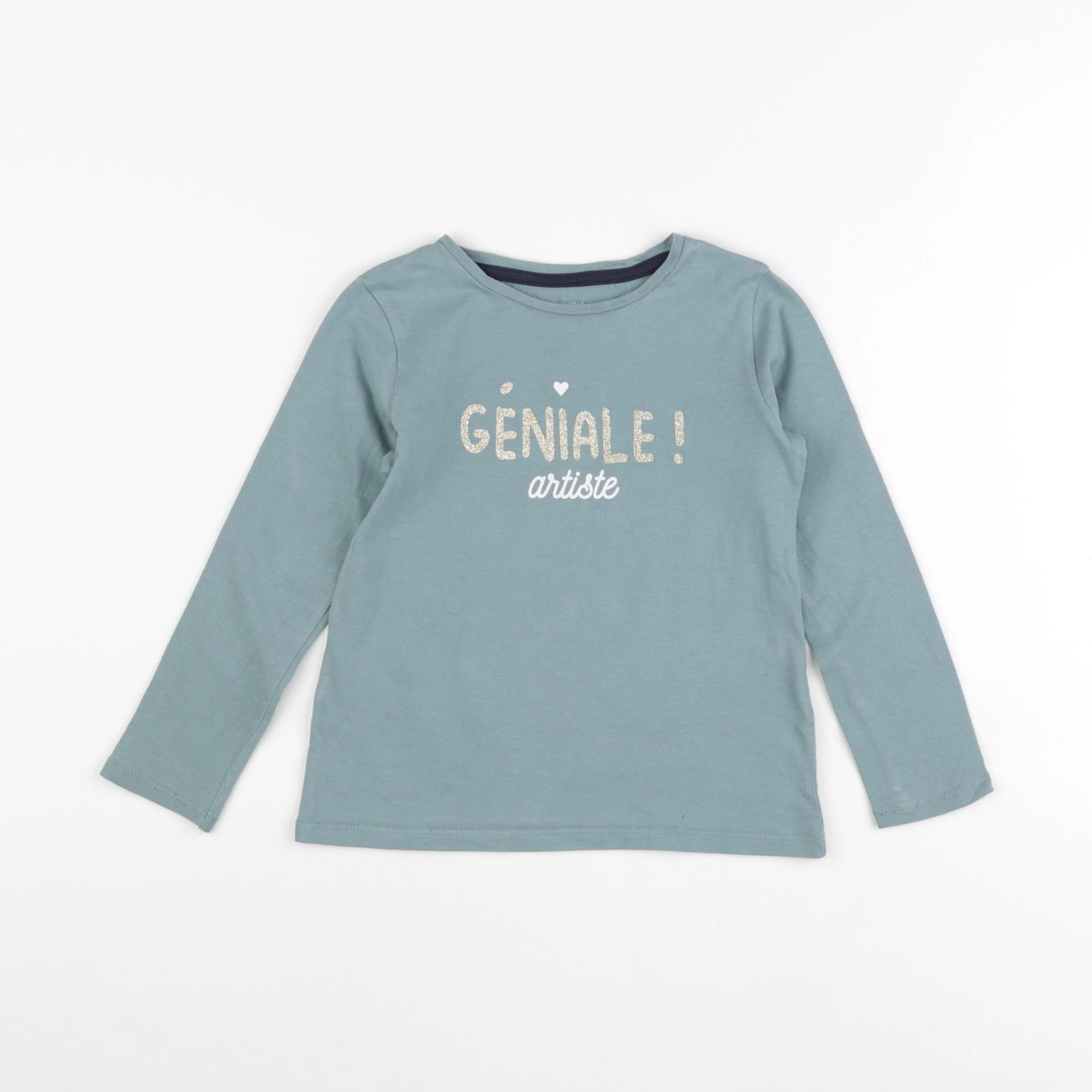 Vertbaudet - tee-shirt vert - 4 ans