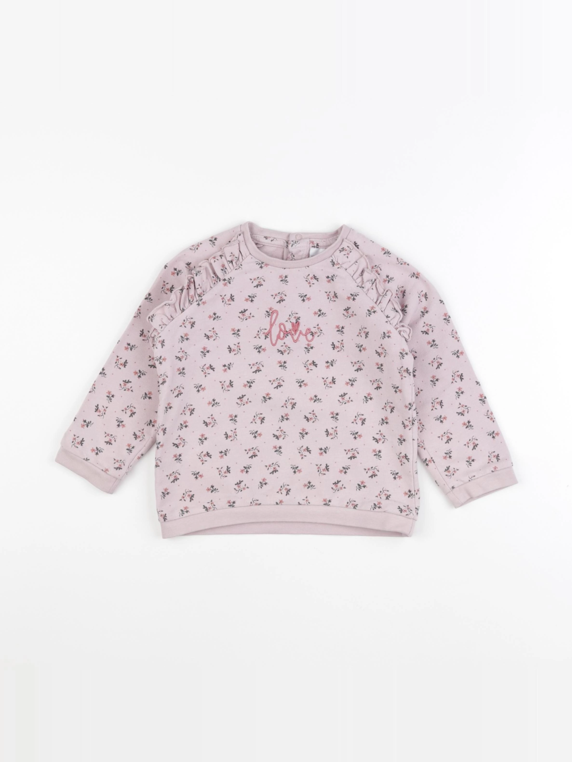 Vertbaudet - sweat rose - 2 ans