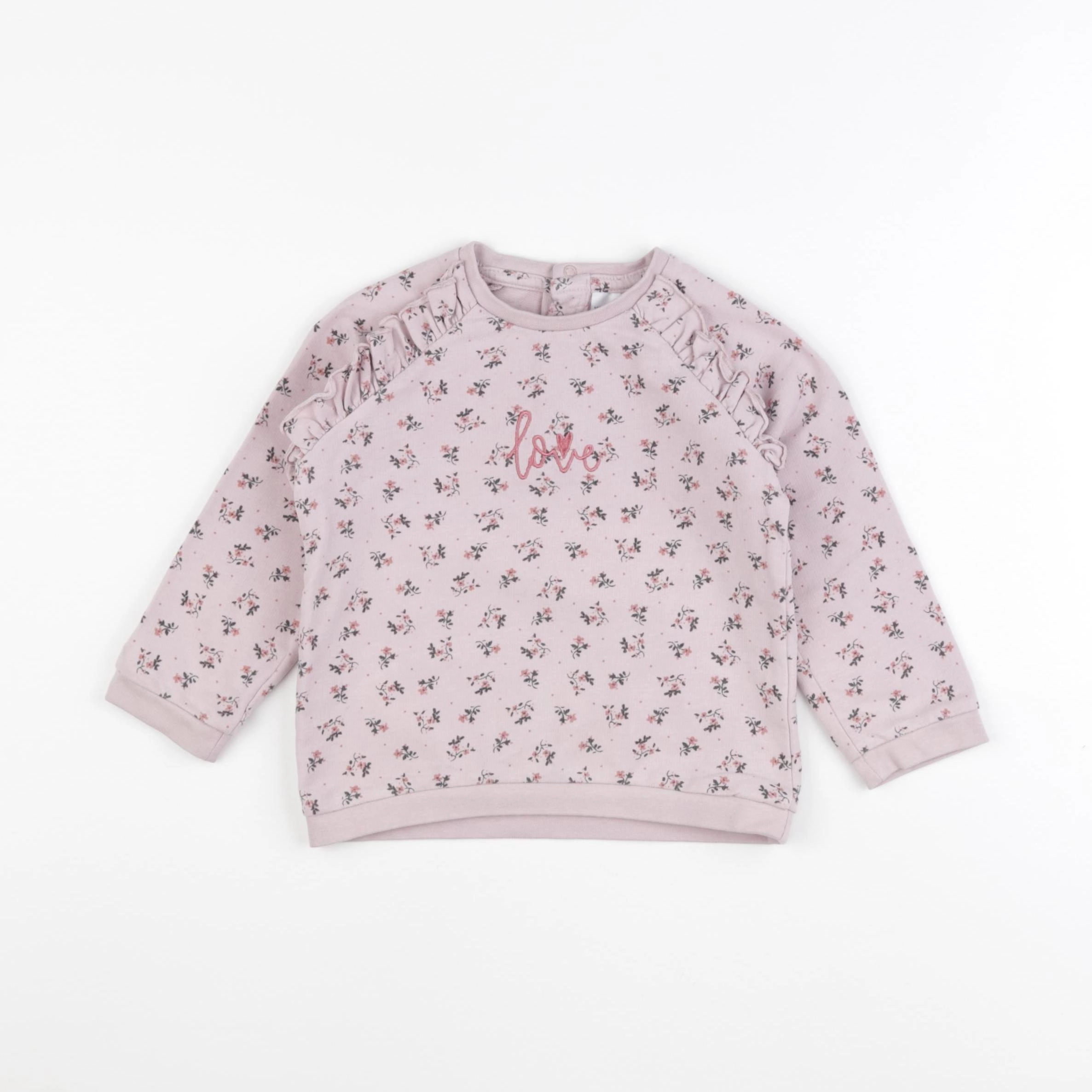 Vertbaudet - sweat rose - 2 ans
