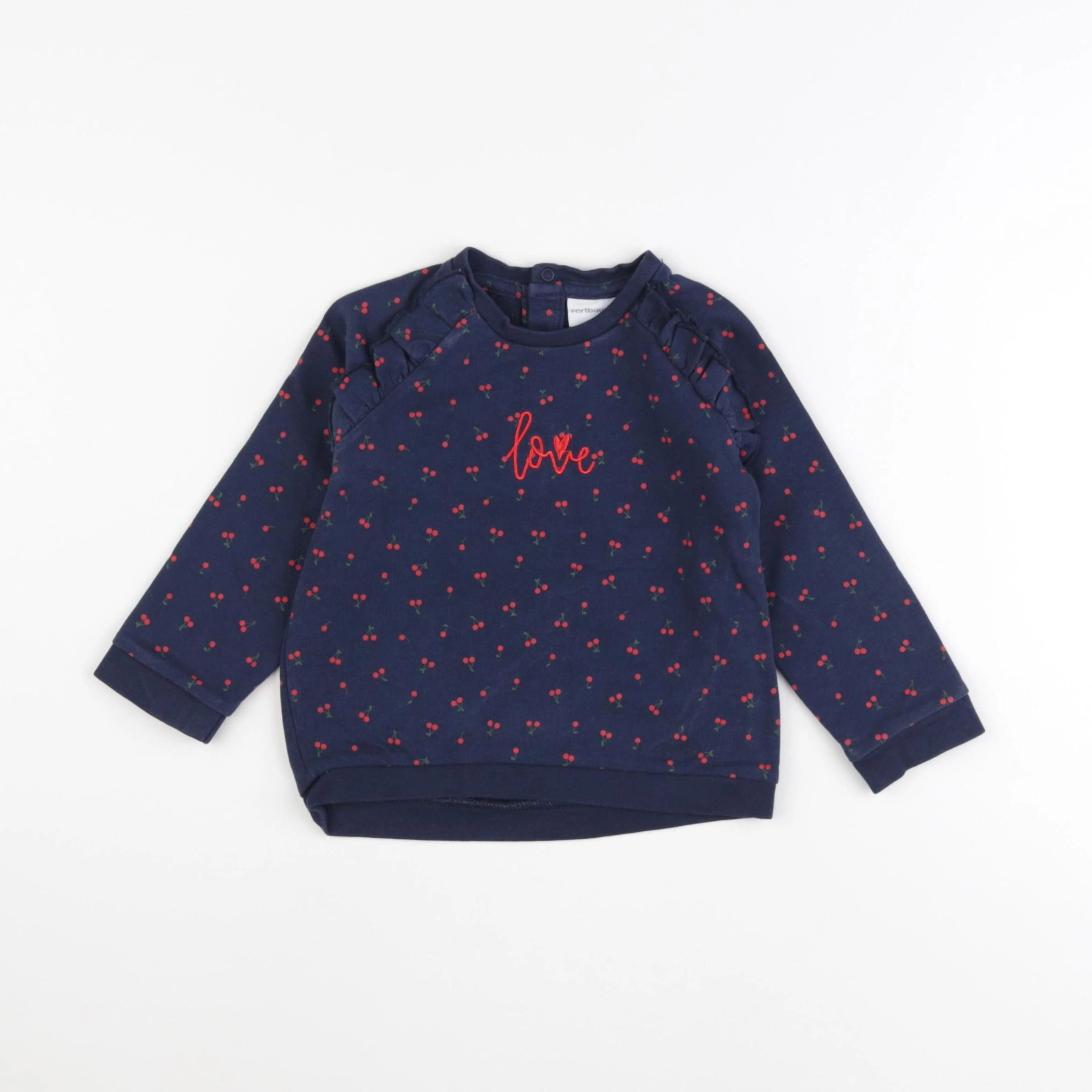 Vertbaudet - sweat bleu - 2 ans