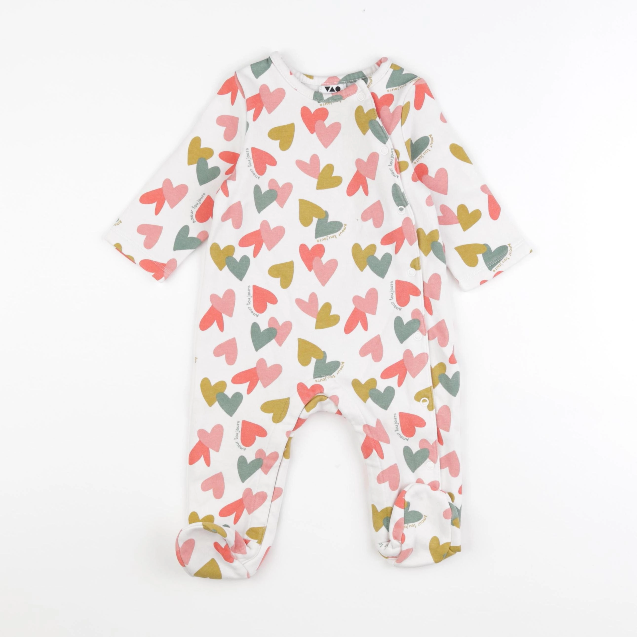 Tape à l'oeil - pyjama coton blanc, multicolore - 9 mois
