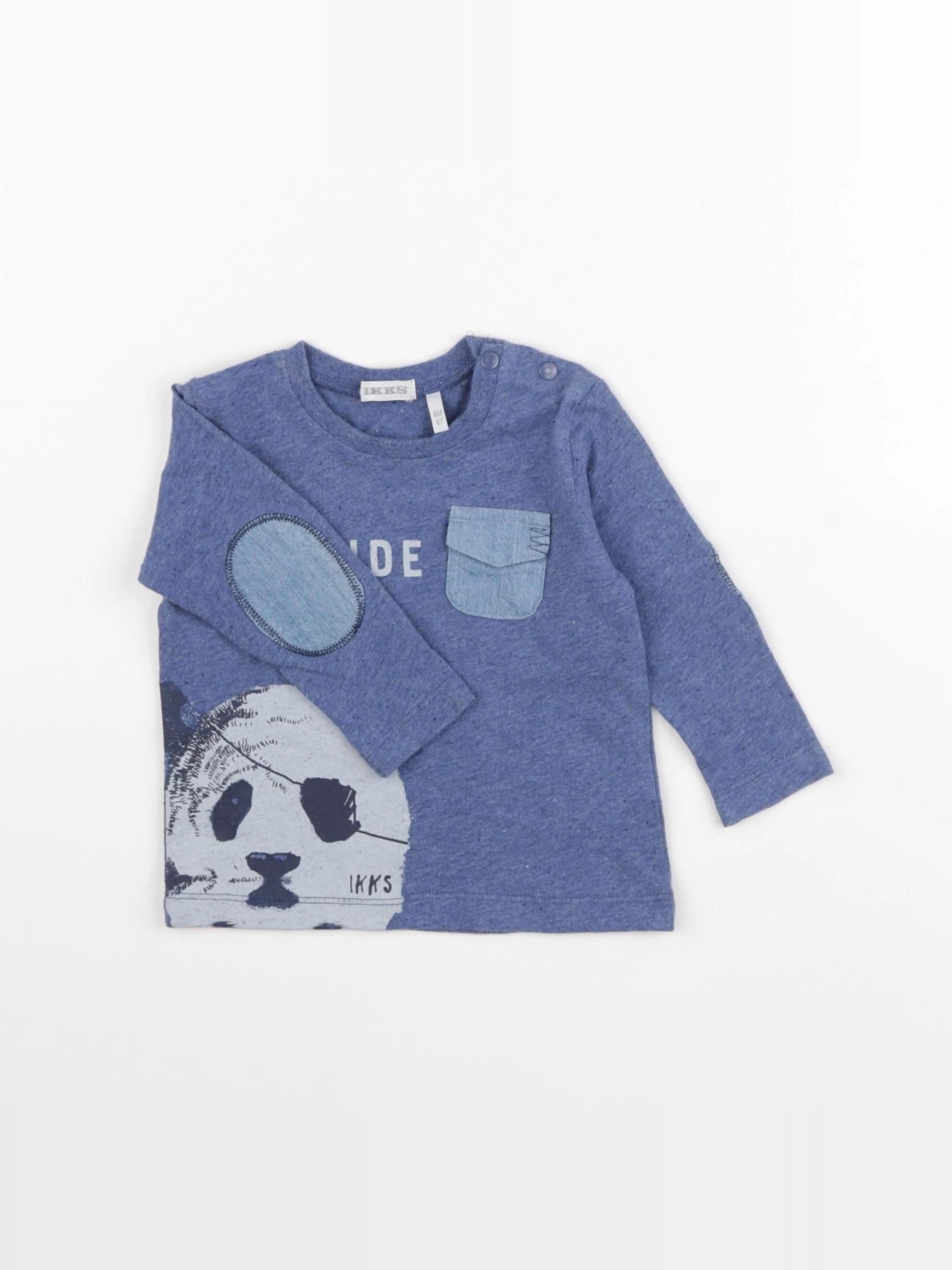 IKKS - tee-shirt bleu - 6 mois