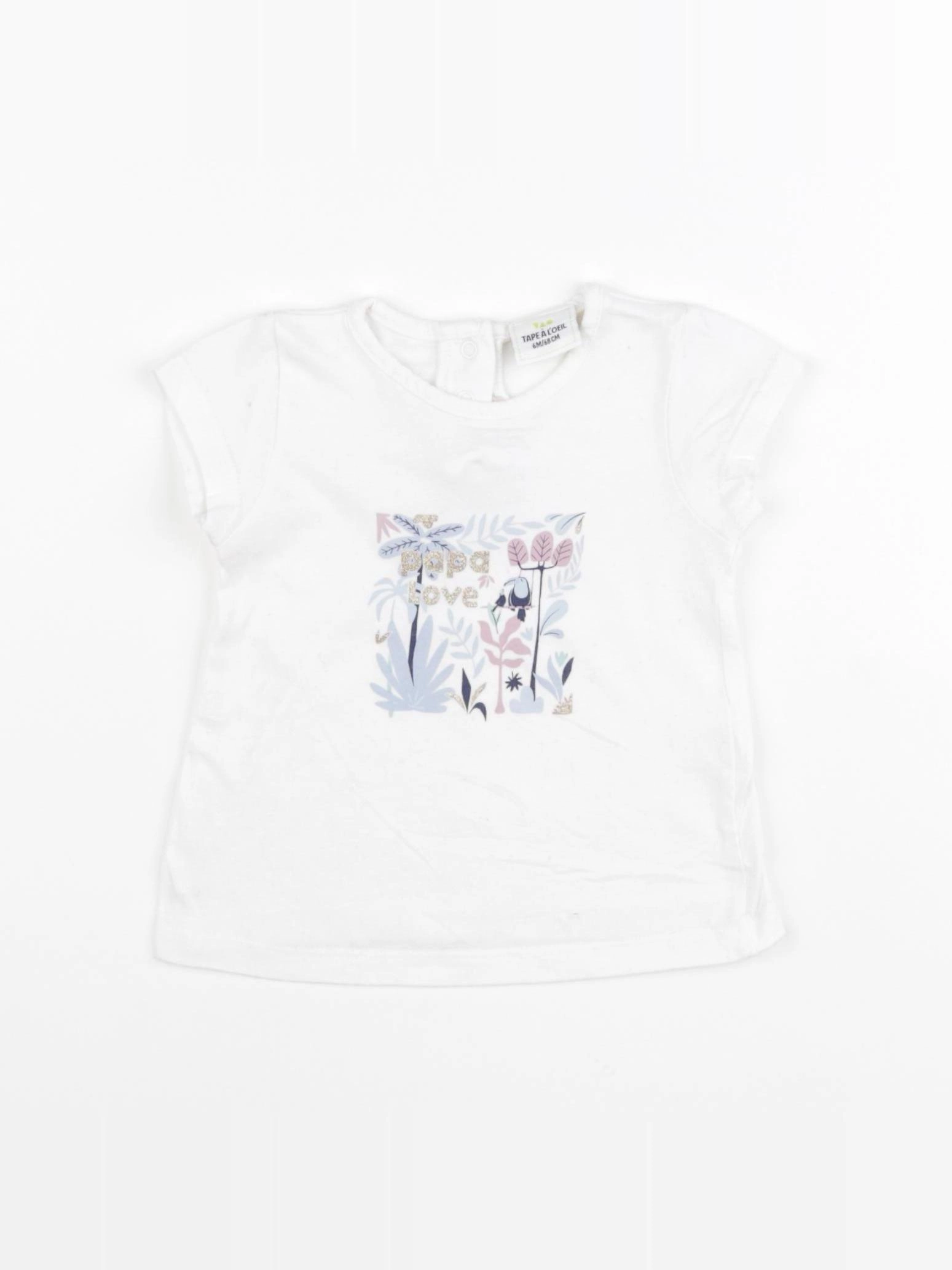 Tape à l'oeil - tee-shirt blanc - 6 mois