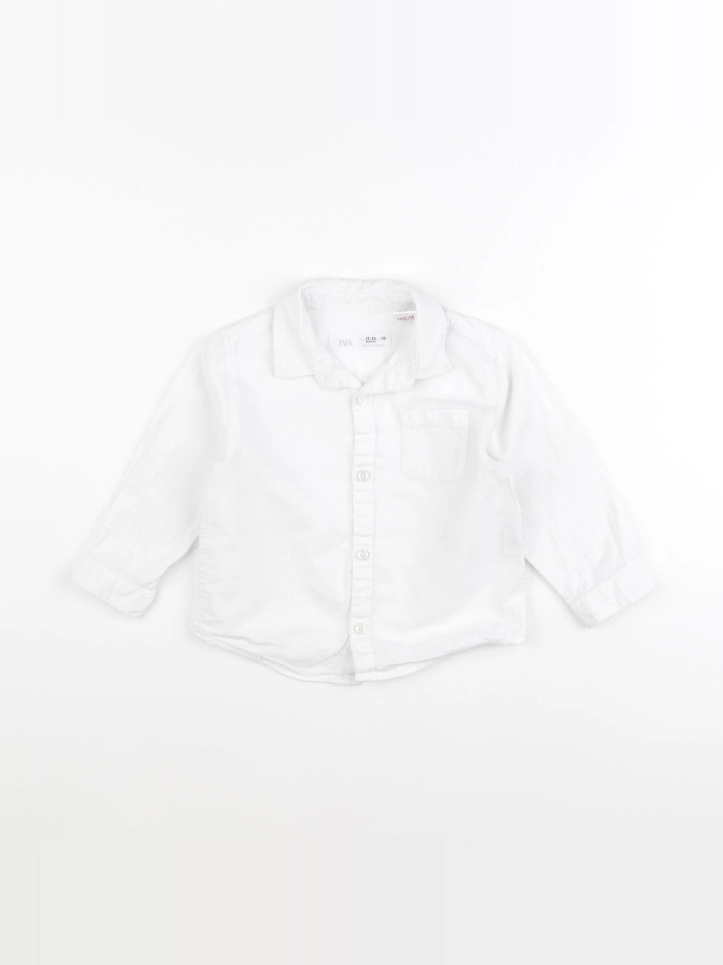 Zara - chemise blanc - 12/18 mois