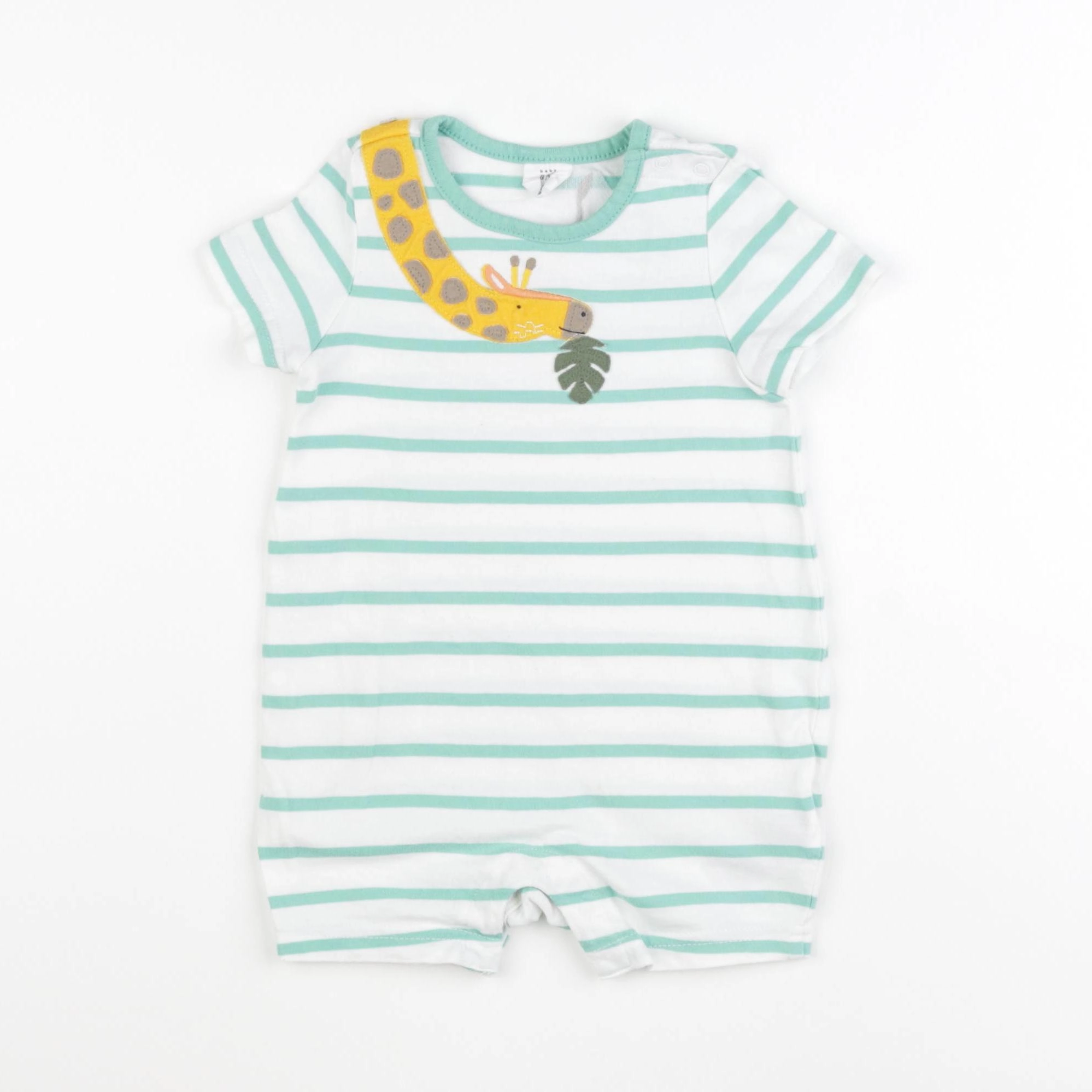 GAP - pyjama coton blanc, vert - 6/12 mois