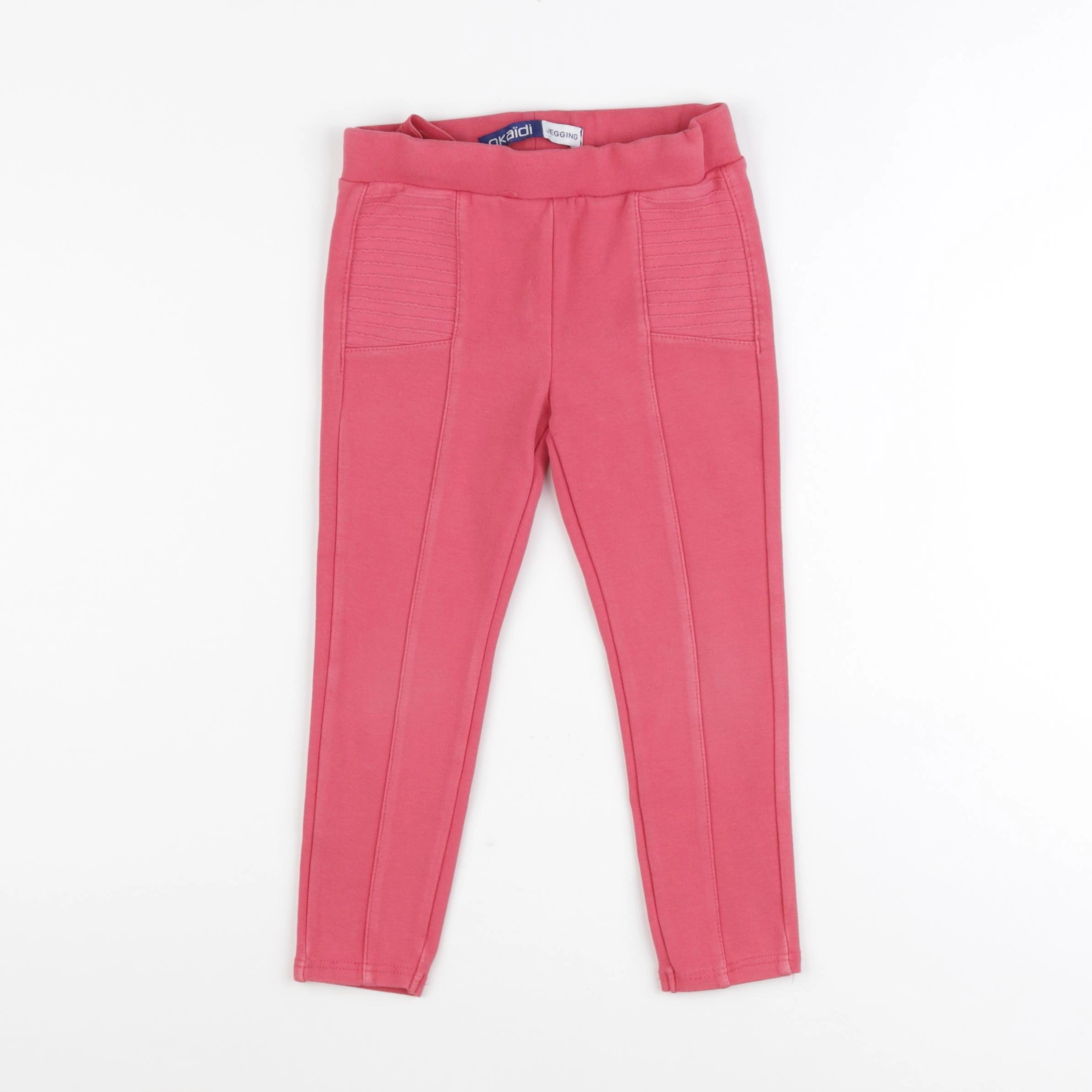 Okaidi - jegging rose - 4 ans