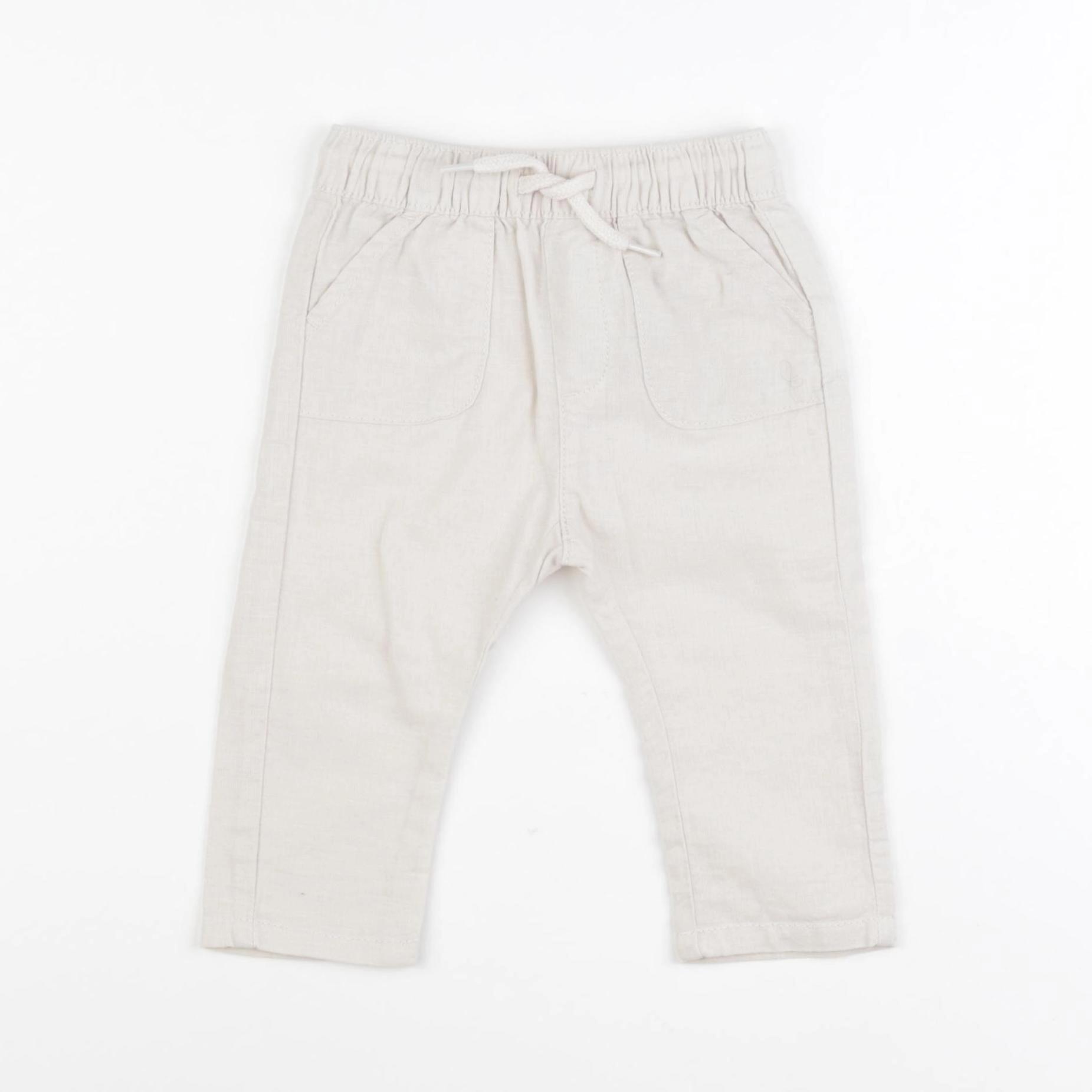 Vertbaudet - pantalon beige - 6 mois