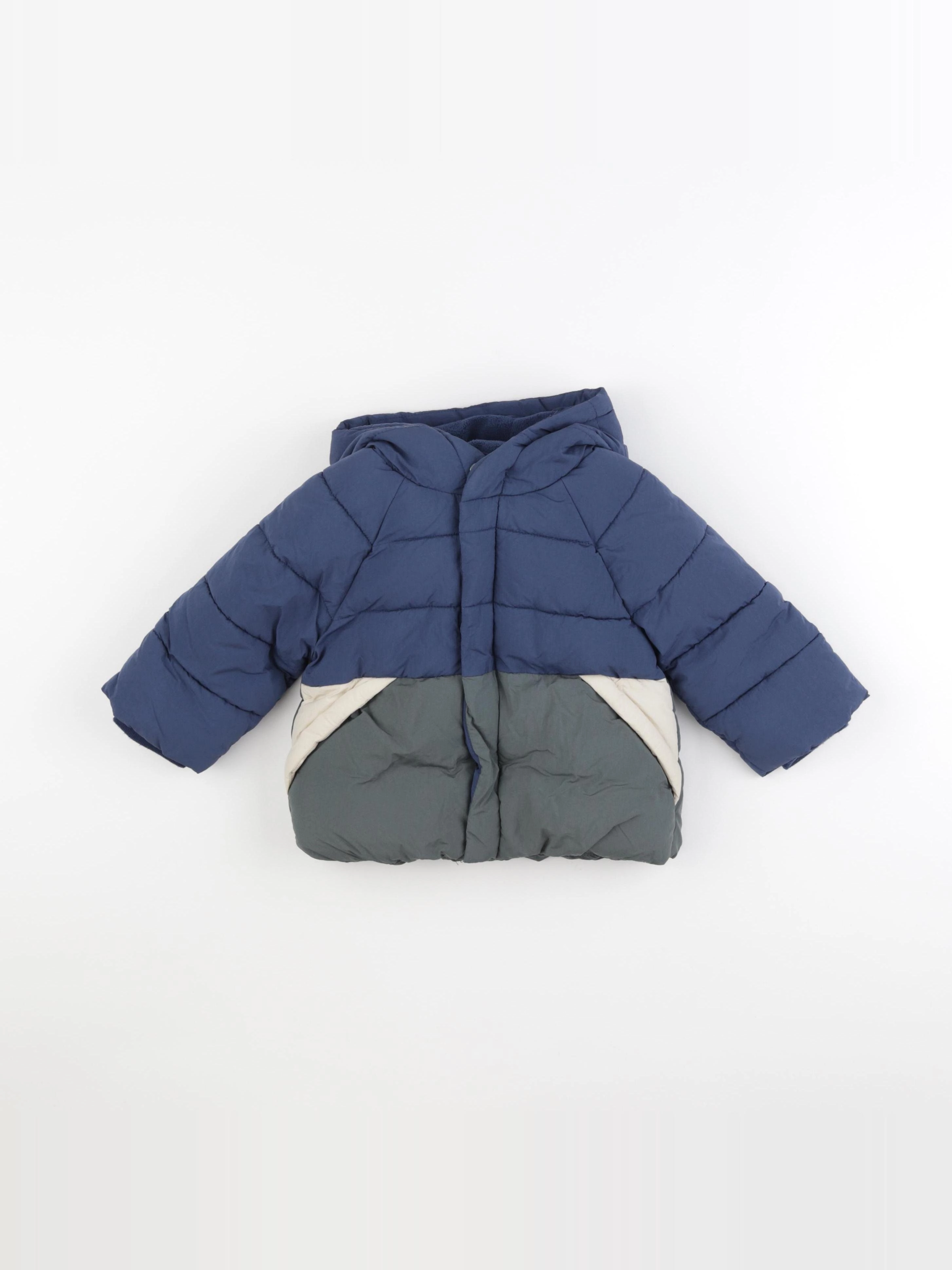 Vertbaudet - doudoune bleu, vert - 18 mois