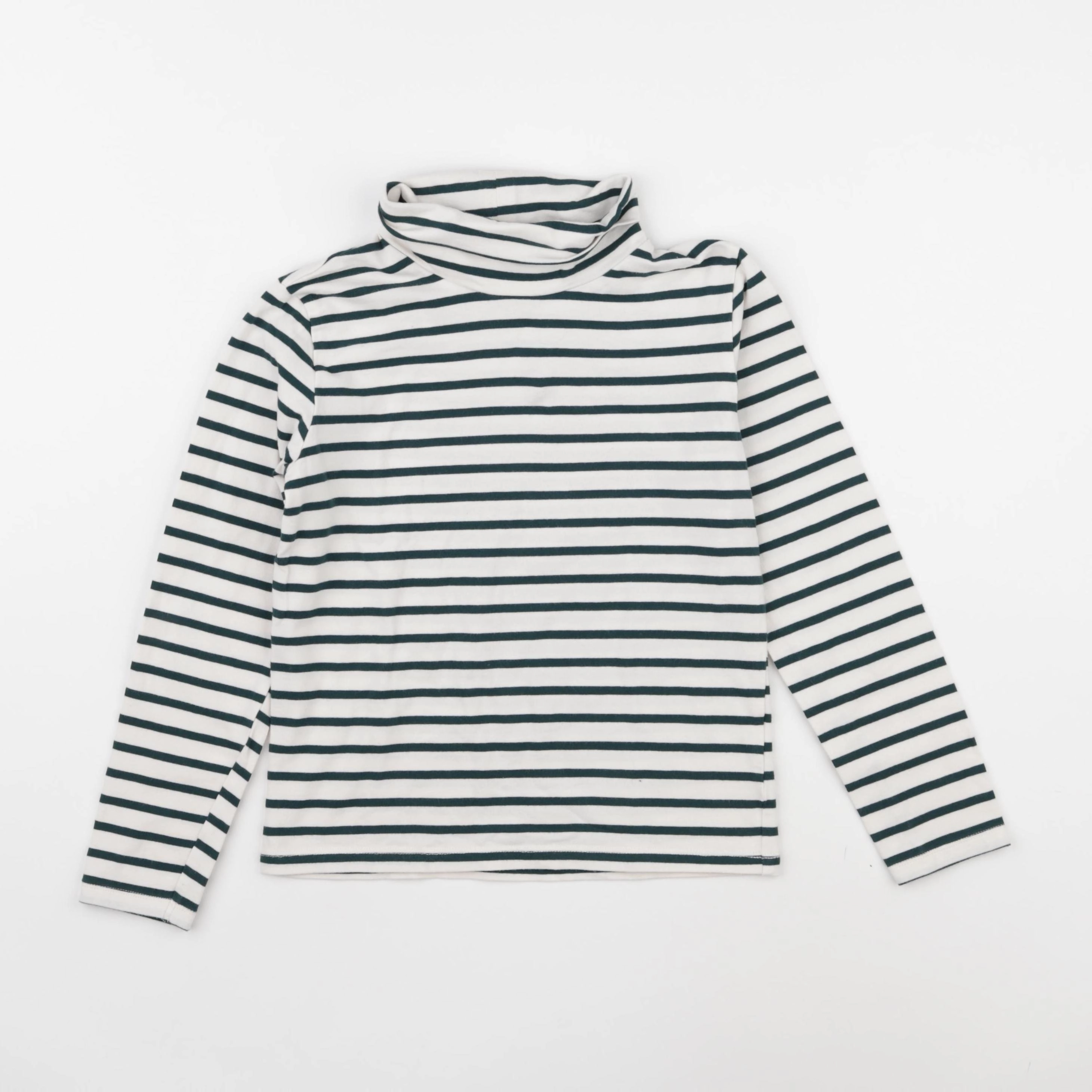 Vertbaudet - sous-pull blanc, vert - 8 ans