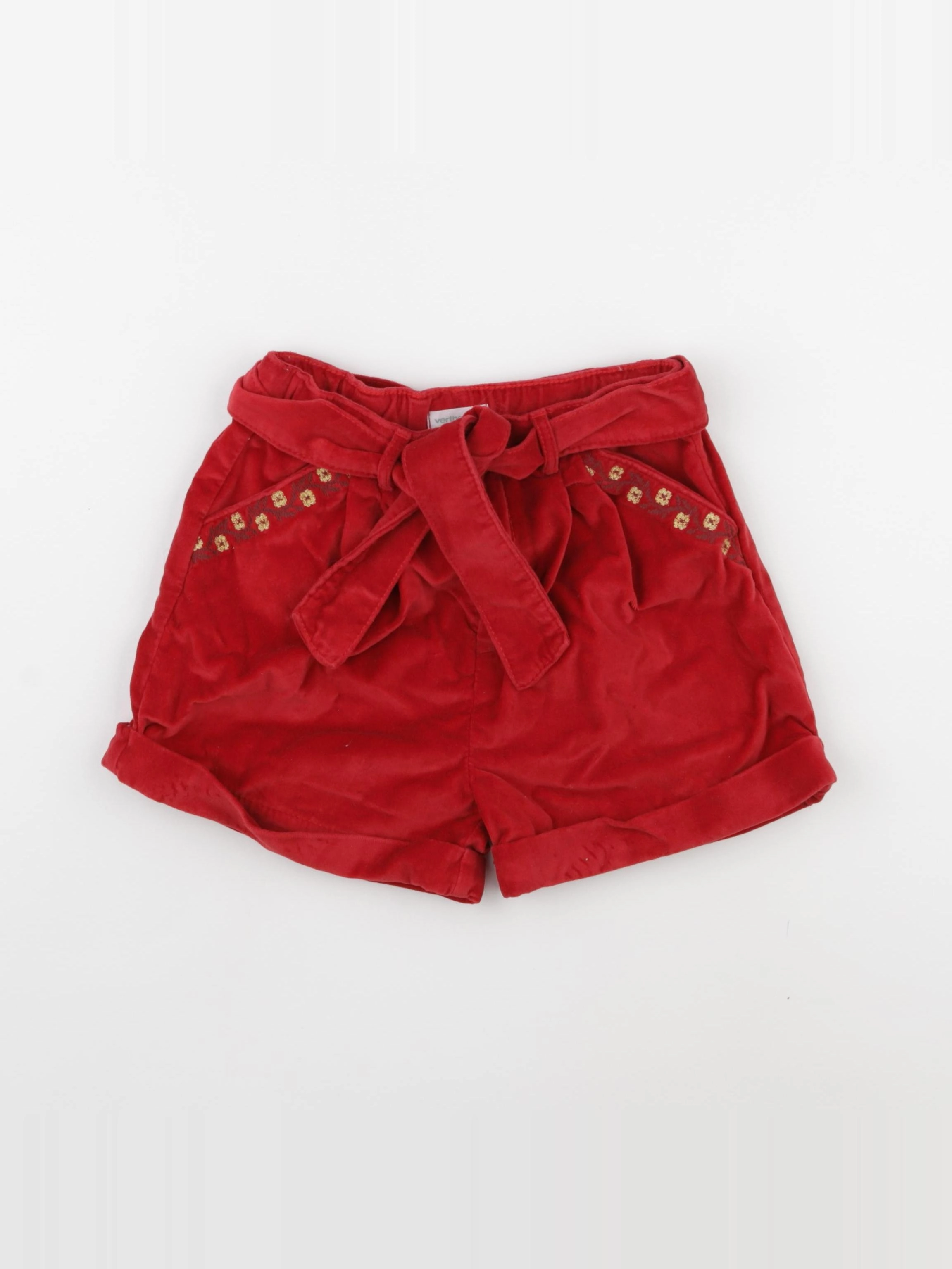 Vertbaudet - short rouge - 8 ans