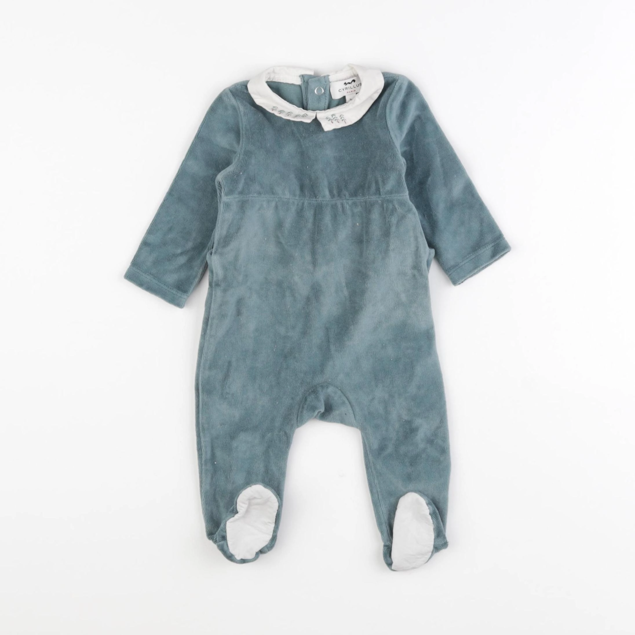 Cyrillus - pyjama velours vert - 3 mois
