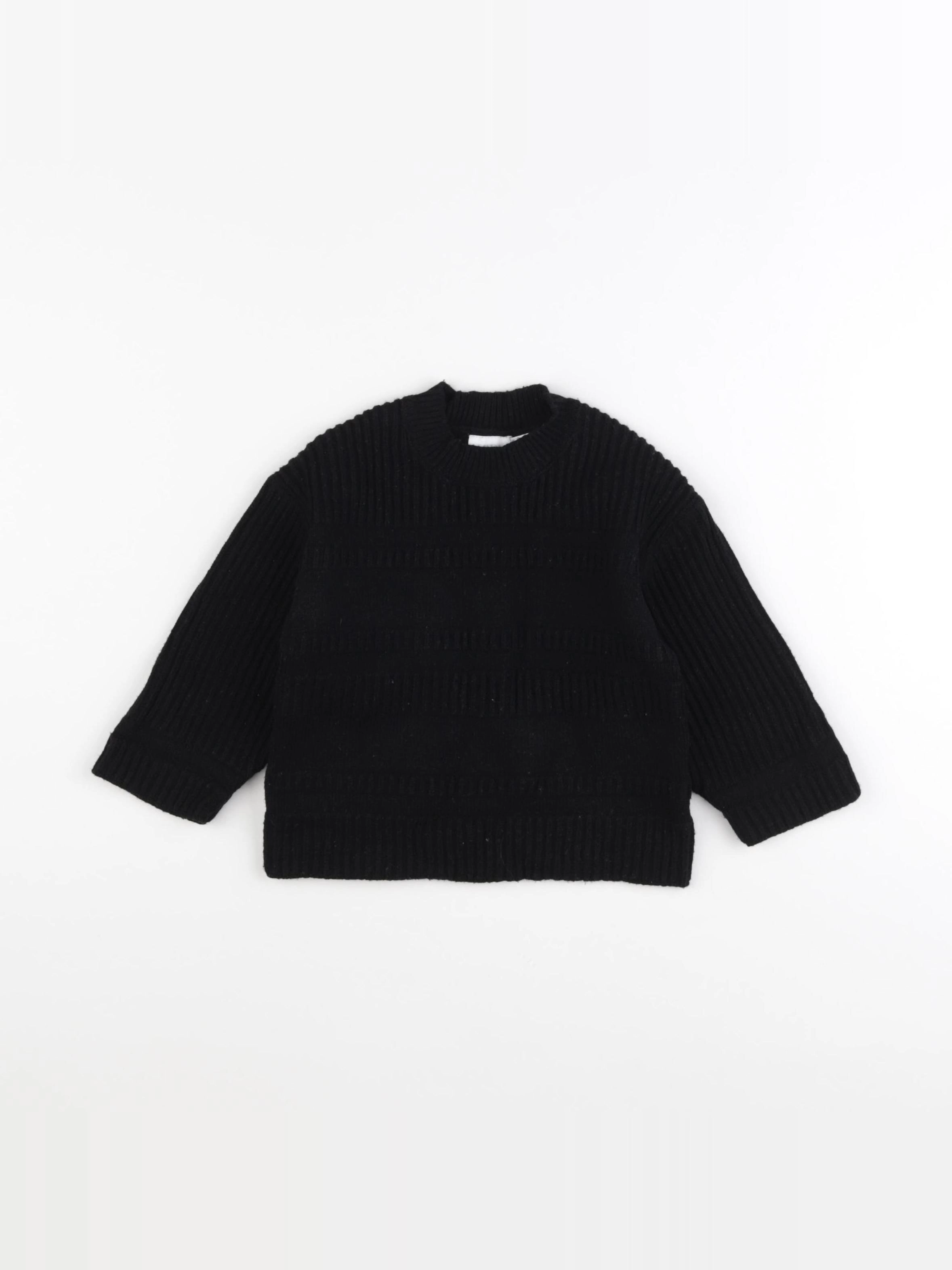 Zara - pull noir - 12/18 mois