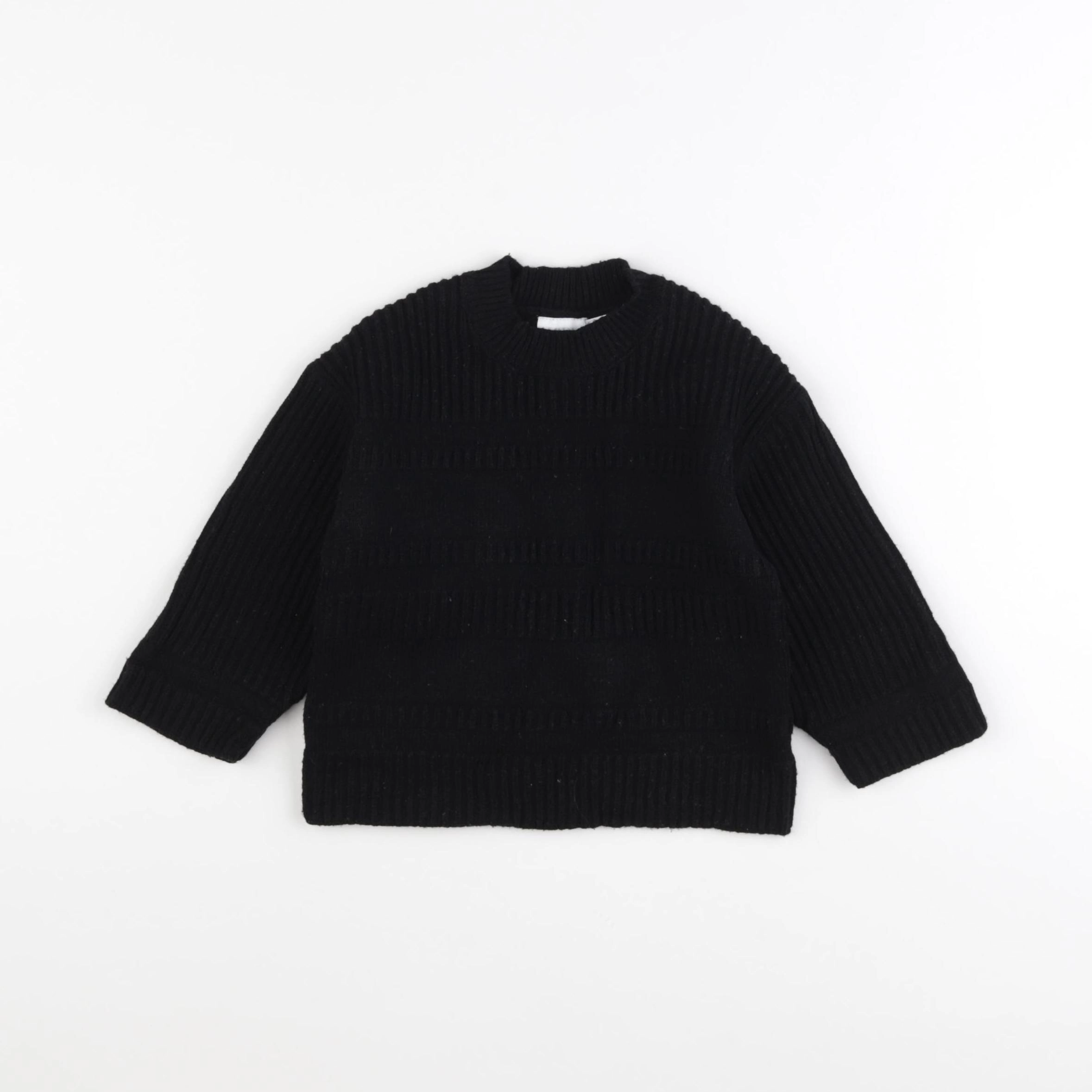 Zara - pull noir - 12/18 mois