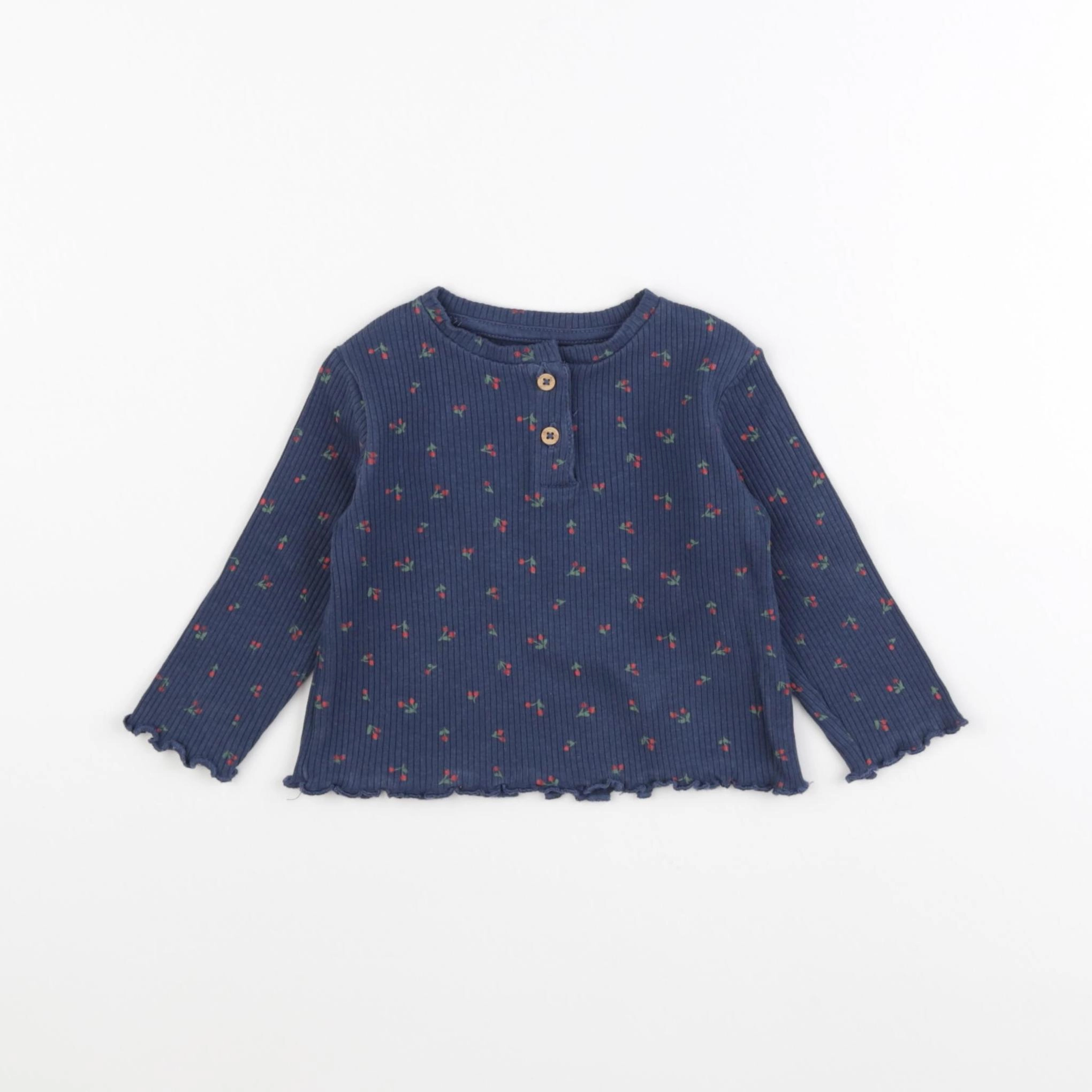 Vertbaudet - tee-shirt bleu - 9 mois