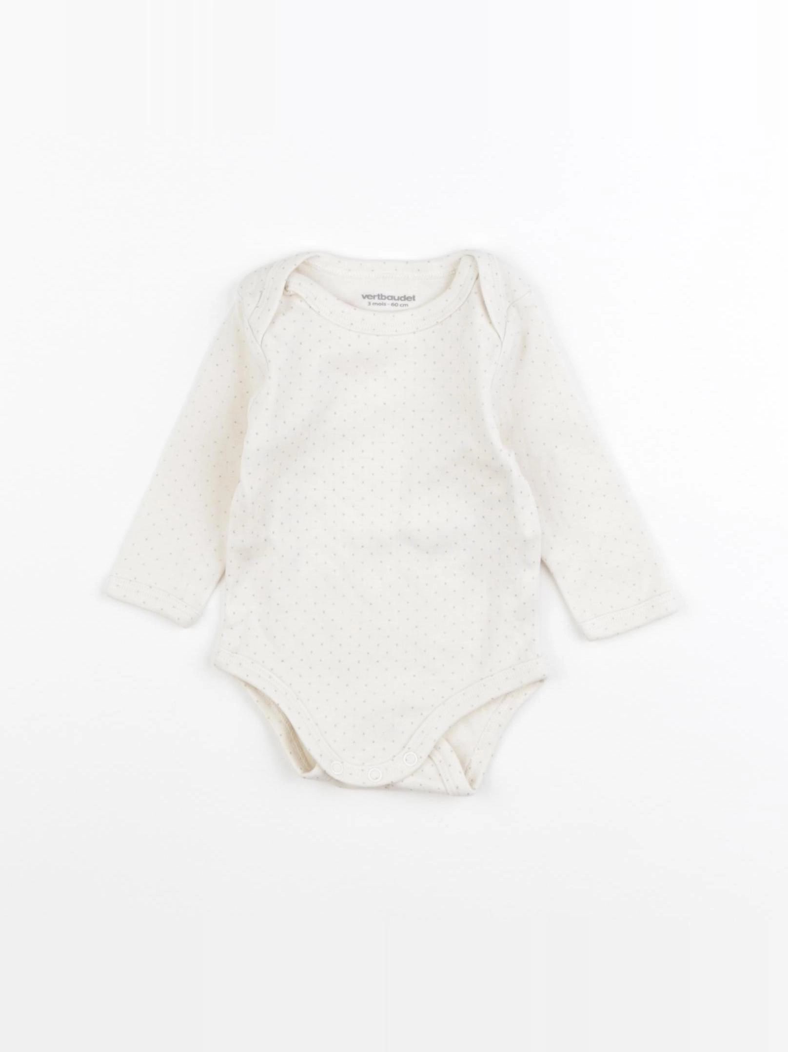 Vertbaudet - body beige, or - 3 mois
