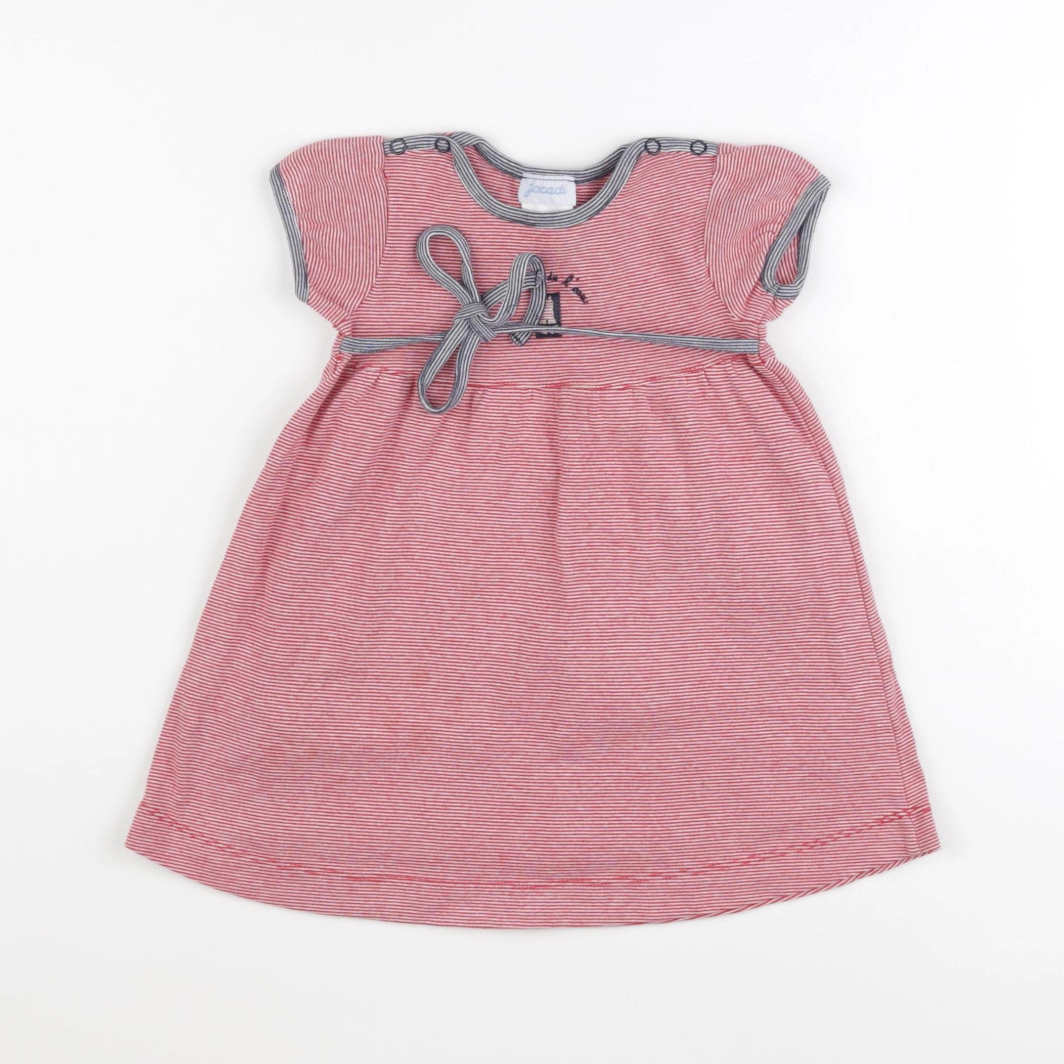 Jacadi - robe bleu, rouge - 12 mois