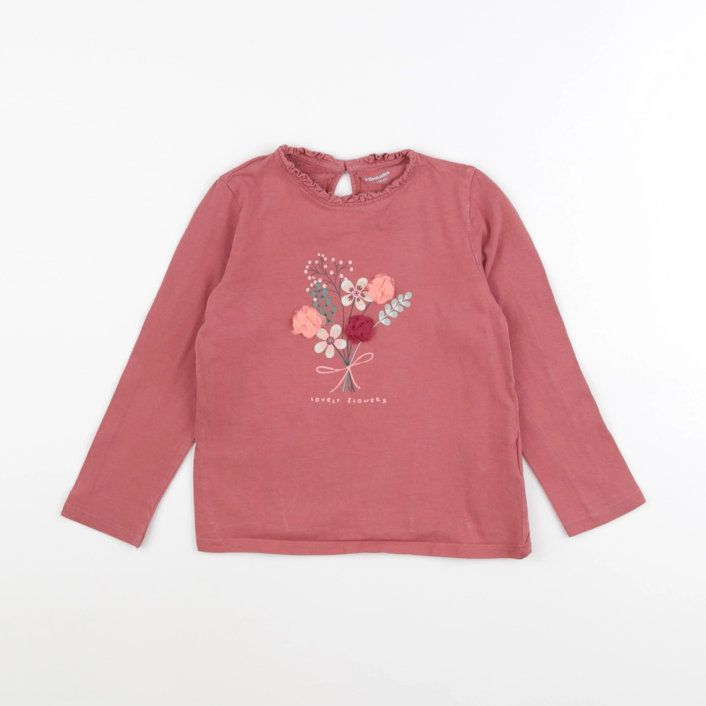 Vertbaudet - tee-shirt rose - 5 ans