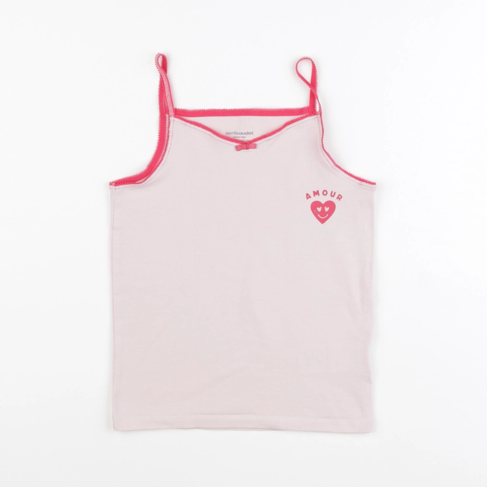 Vertbaudet - maillot de corps rose - 6 ans