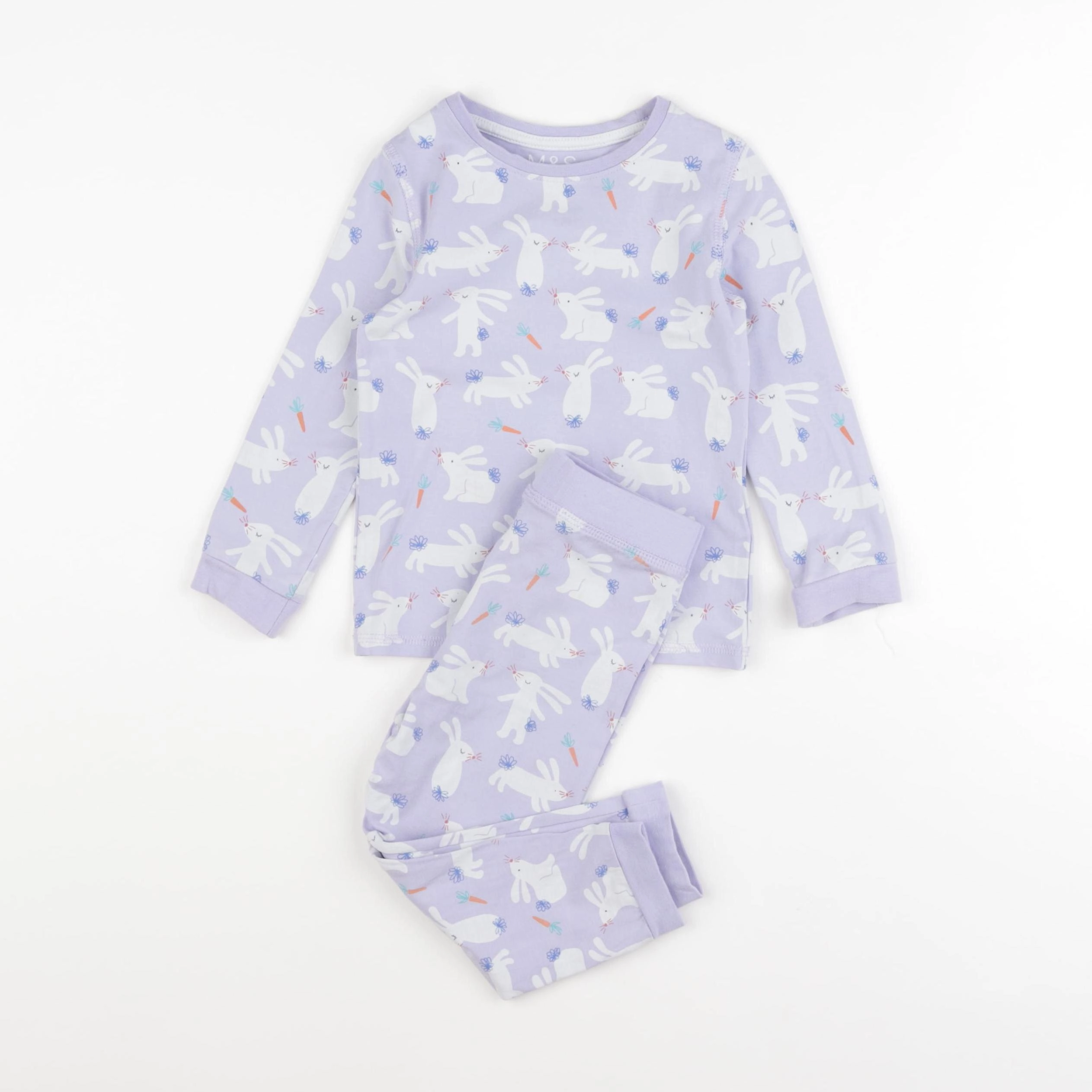 Marks & Spencer  - pyjama coton violet - 18/24 mois