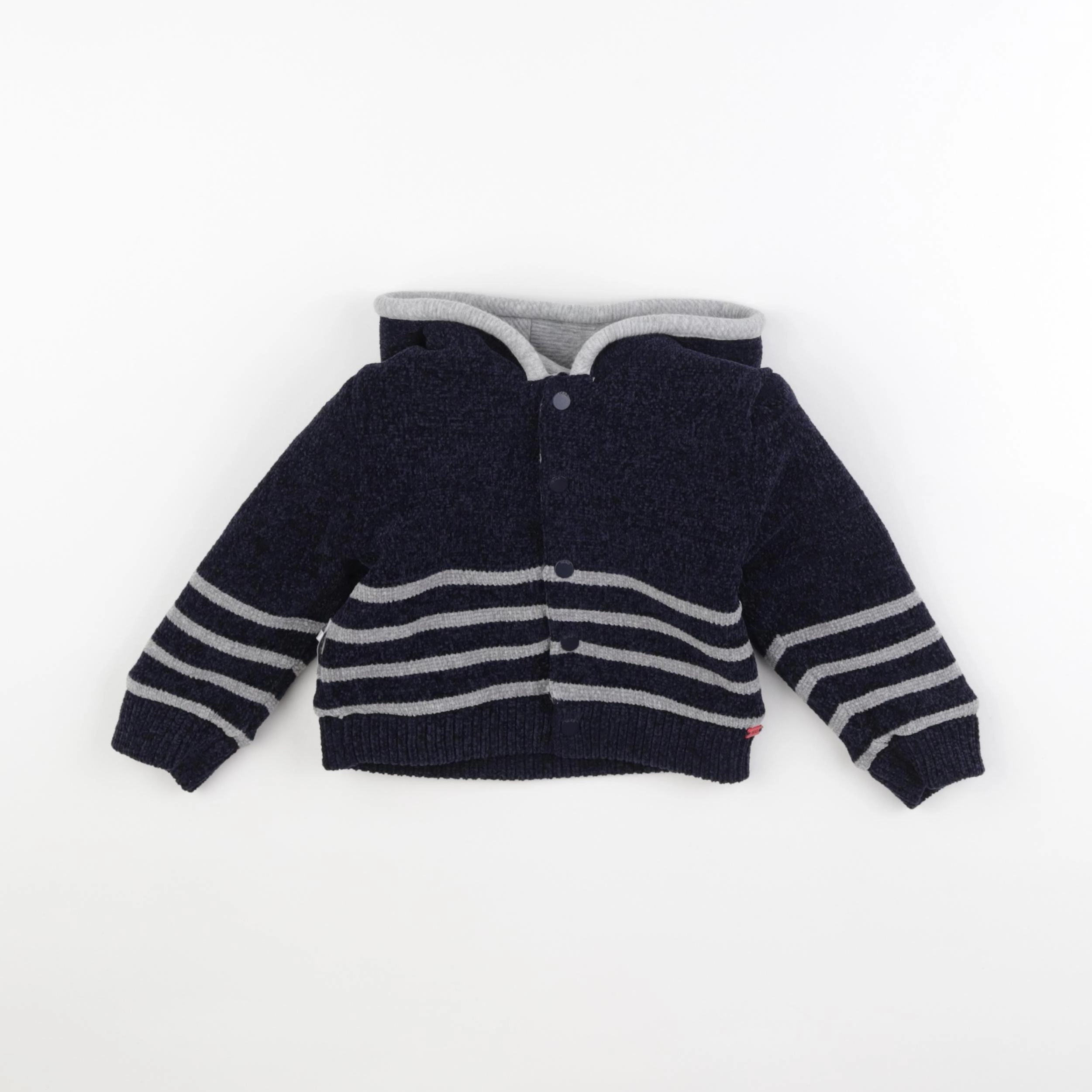 IKKS - veste réversible gris - 18 mois