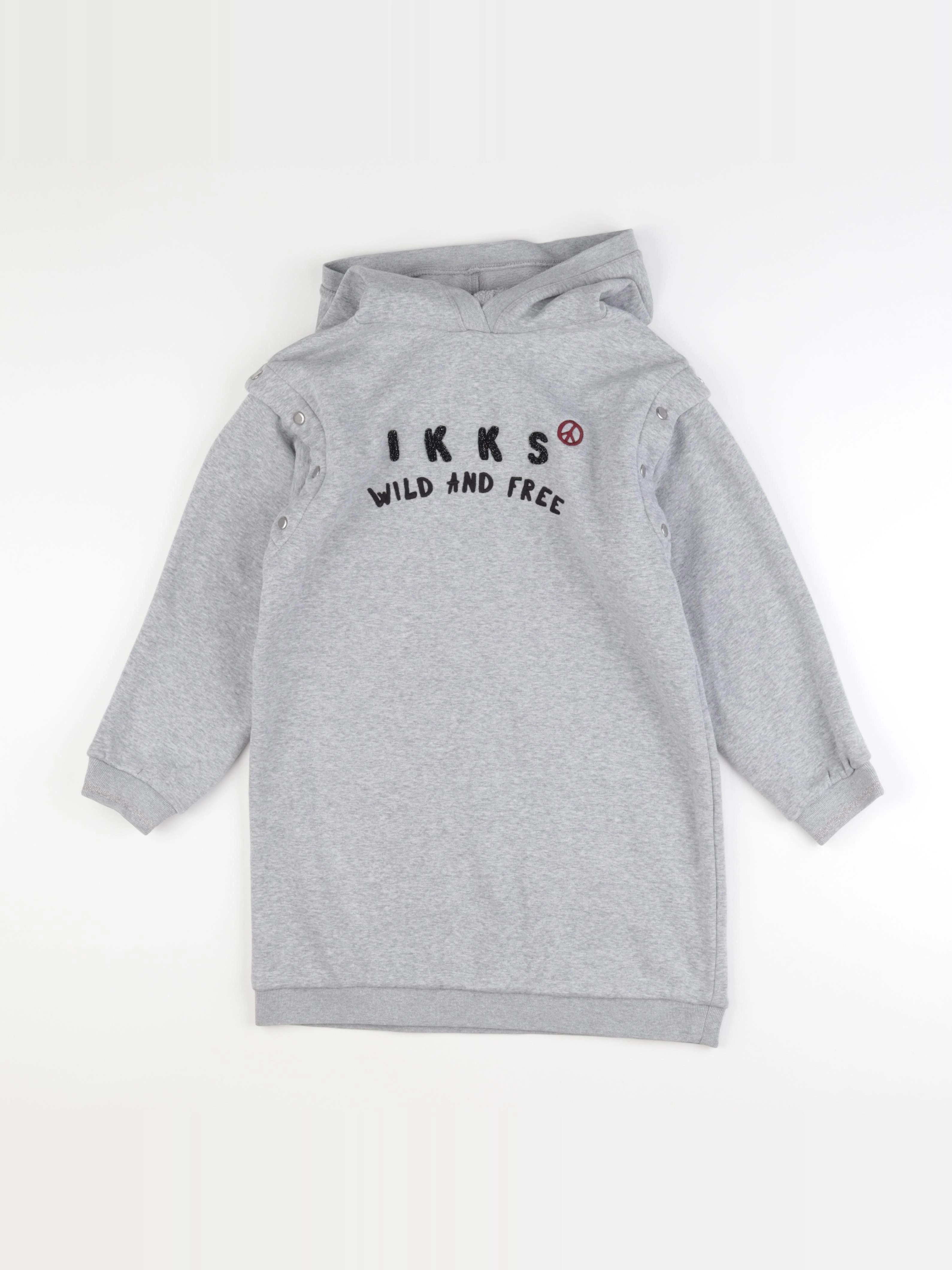IKKS - robe gris - 10 ans